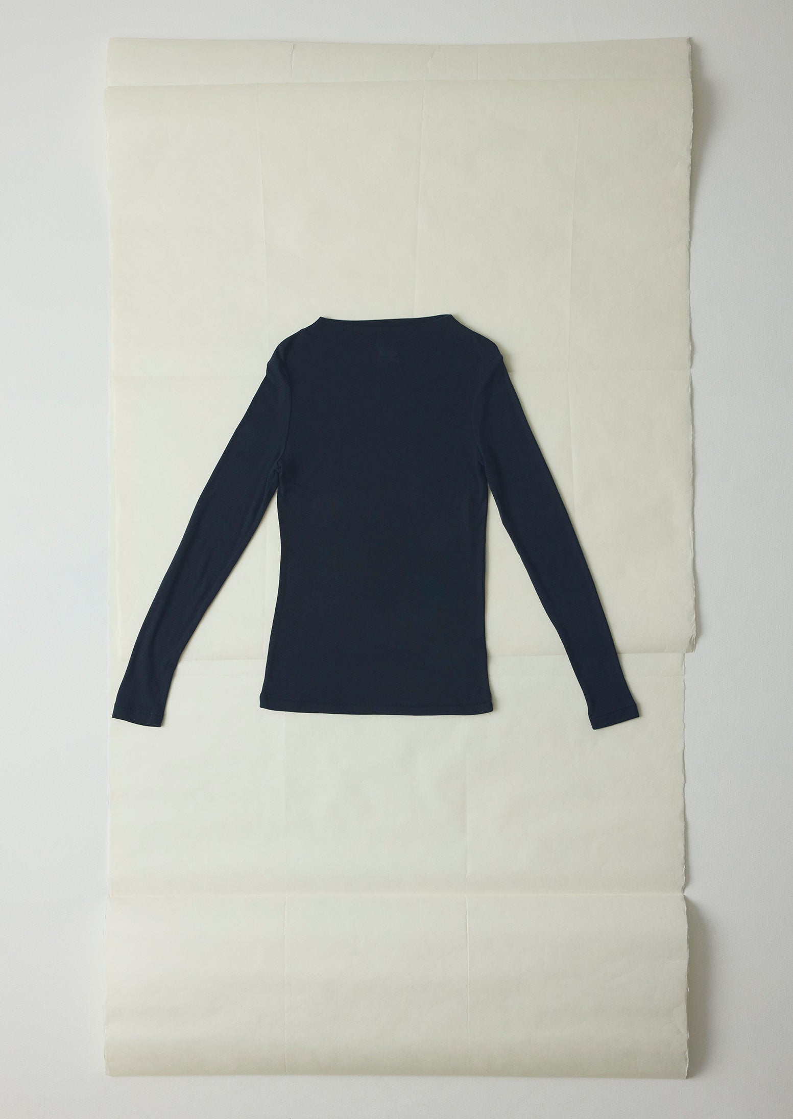 Aster Wool Lyocell High Neck Tee | Ink
