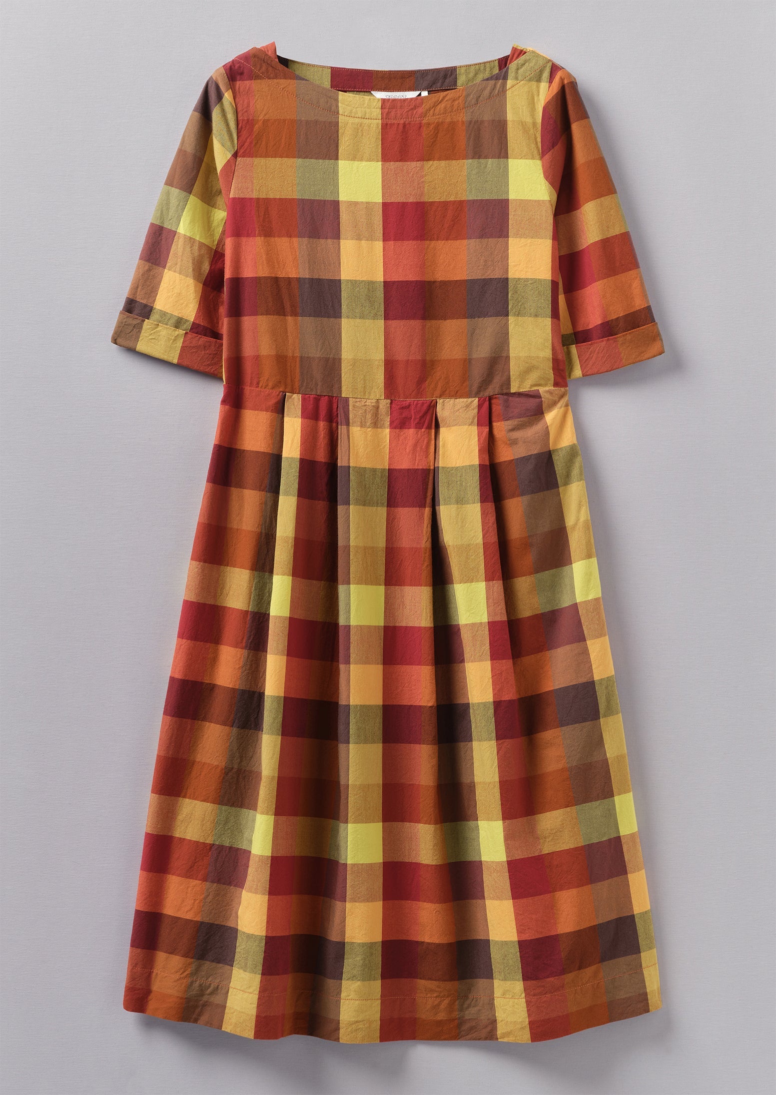 Franca Cabin Check Dress | Nasturtium