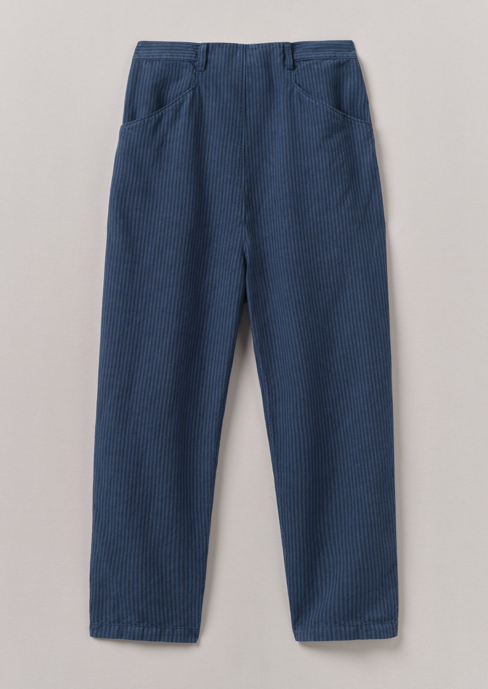 Alix Stripe Cotton Linen Pants | Engineer Blue