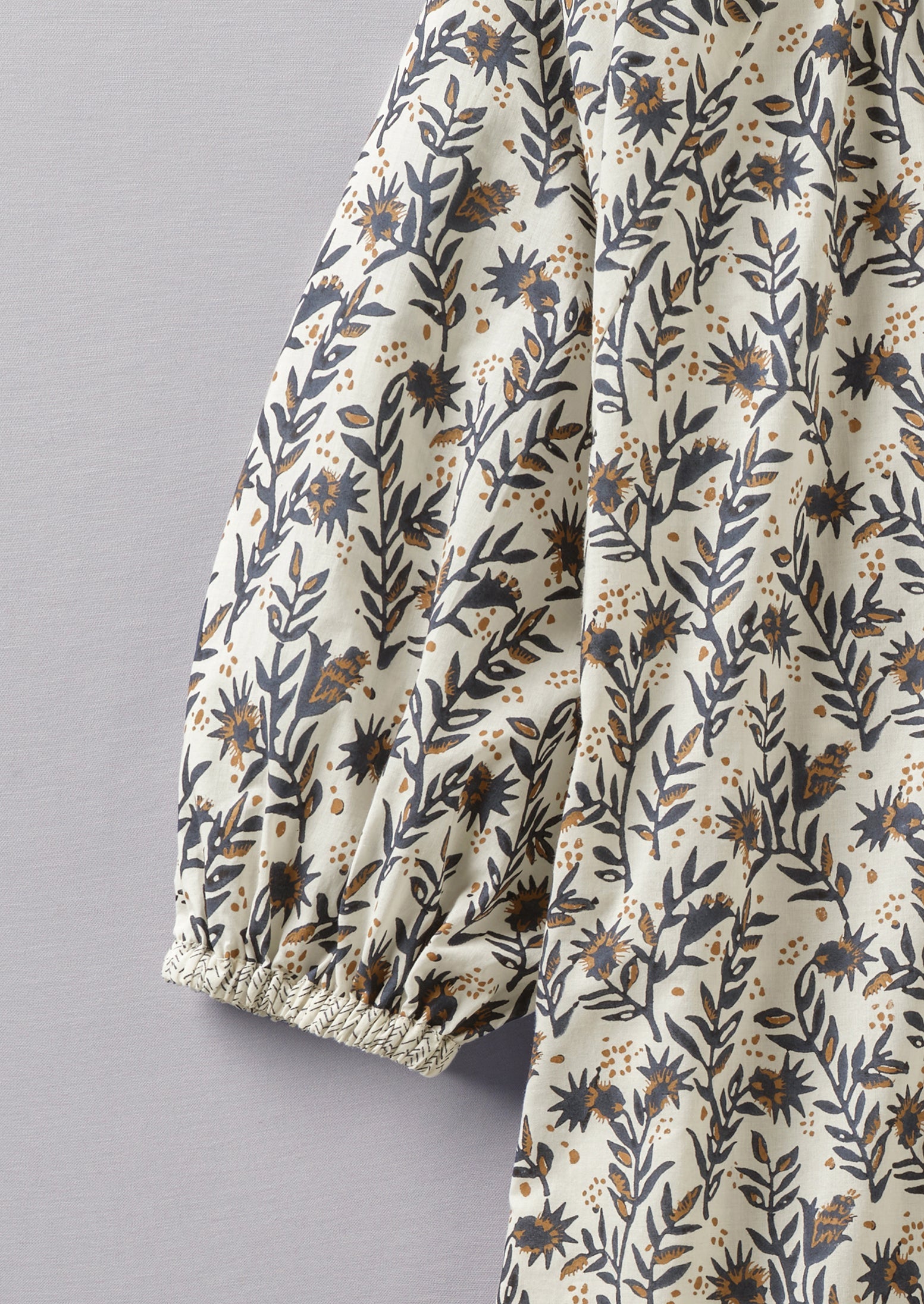 Wild Meadow Block Print Lounge Dress | Storm Blue