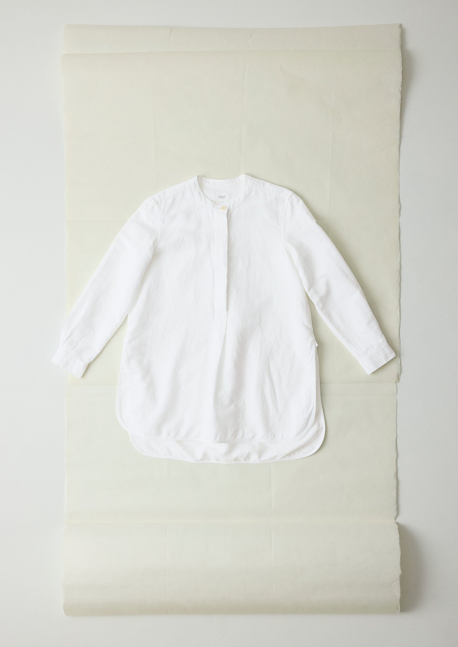 Elena Cotton Linen Tunic Shirt | Paper White