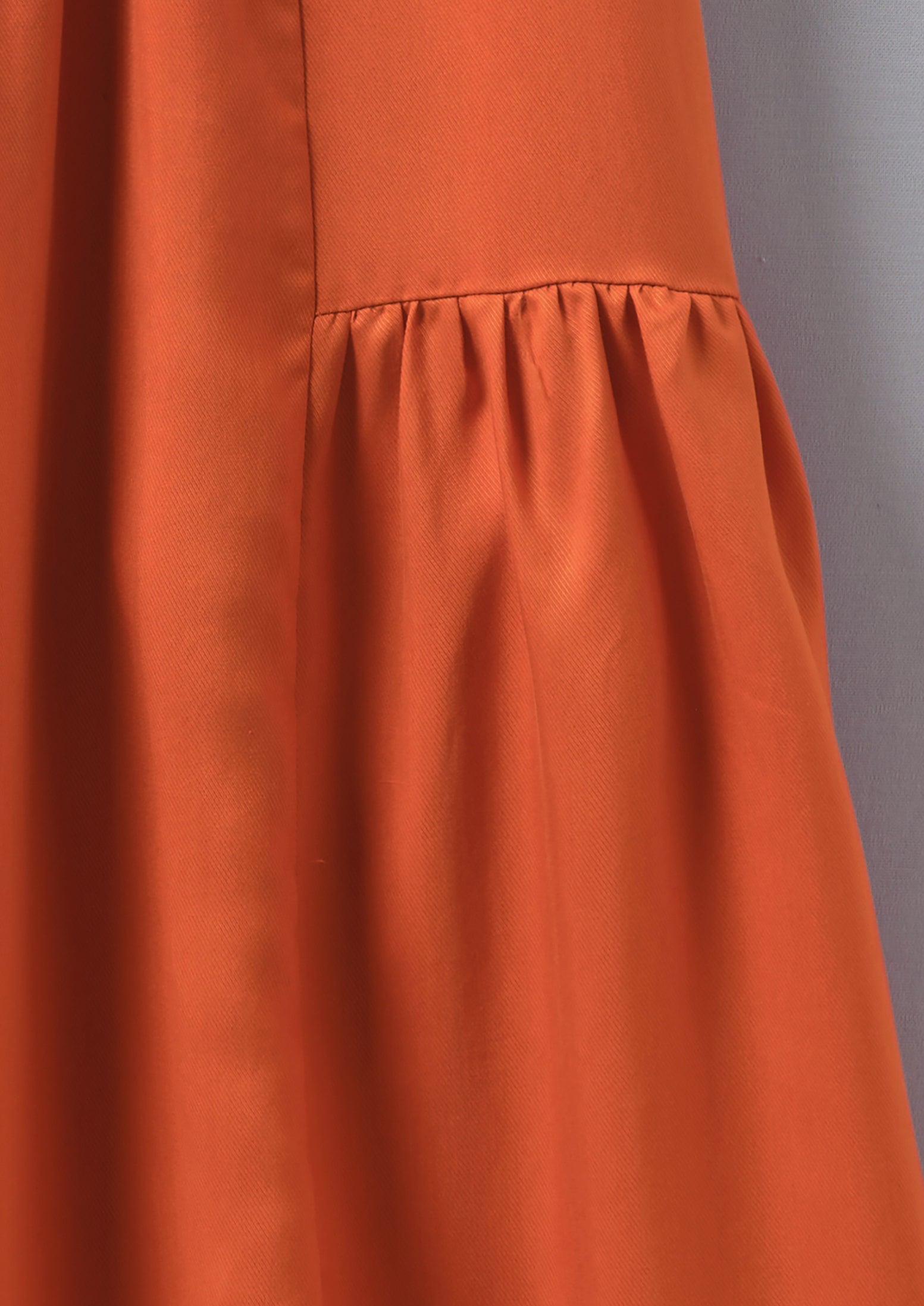 Tiered Twill Shirt Dress | Nasturtium