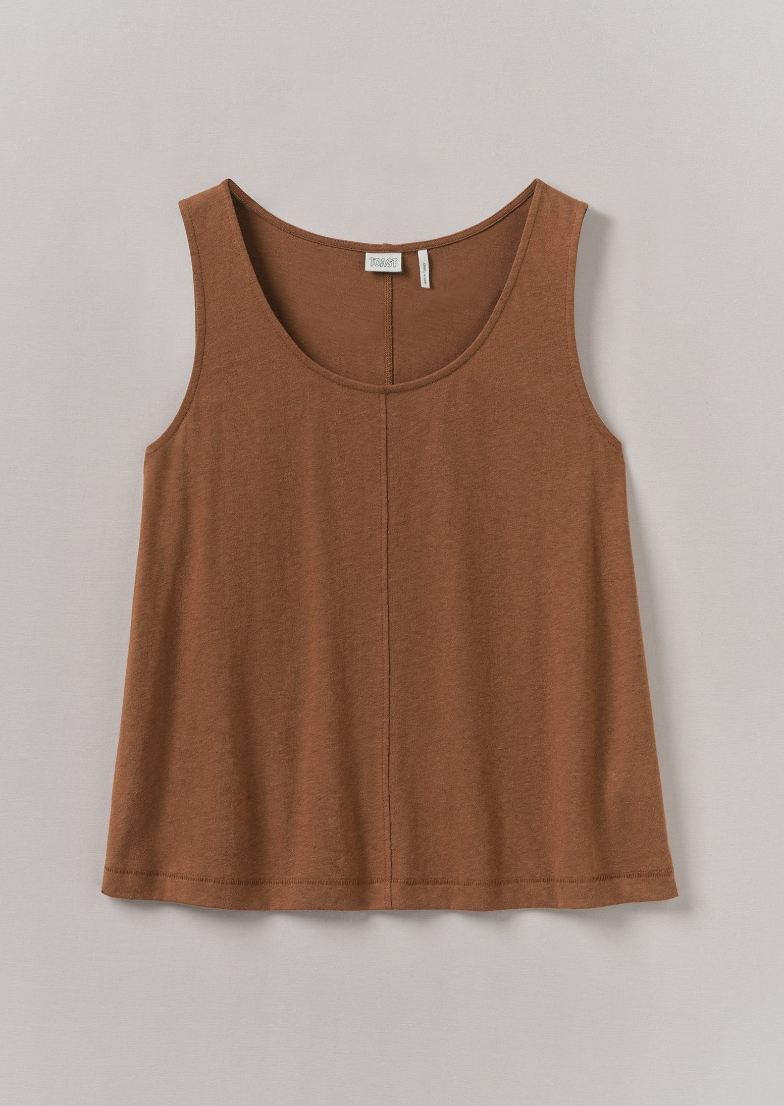 Cotton Hemp Jersey Tank | Brown Anise