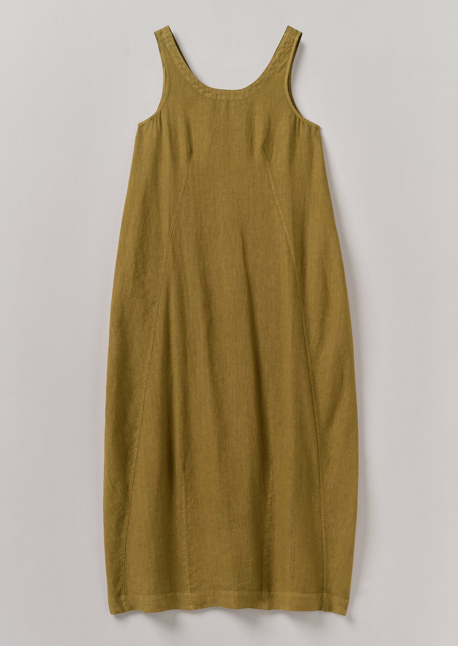 Garment Dyed Linen Easy Dress | Durian Green