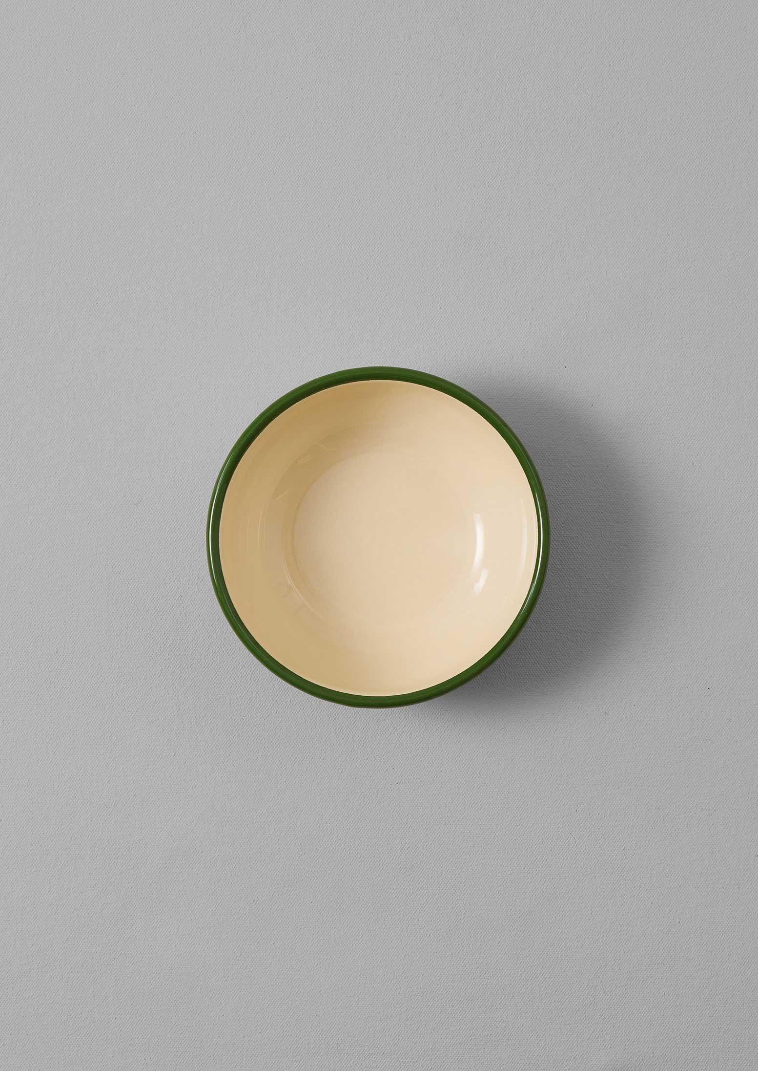 Enamel Picnic Bowl | Cream/Leaf