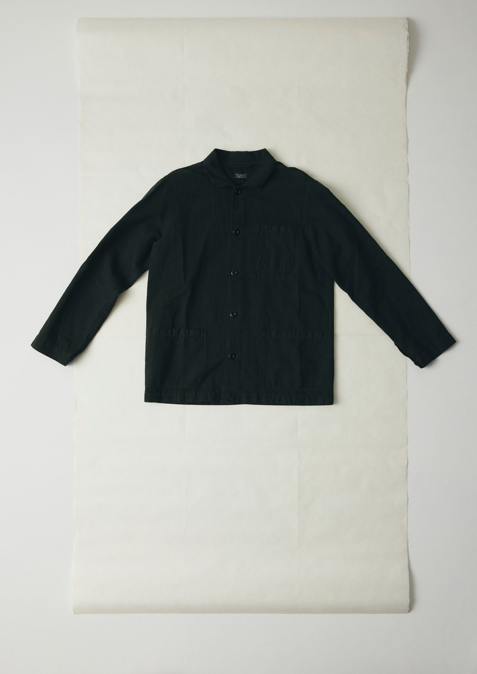 Arlo Garment Dyed Herringbone Jacket | Washed Black