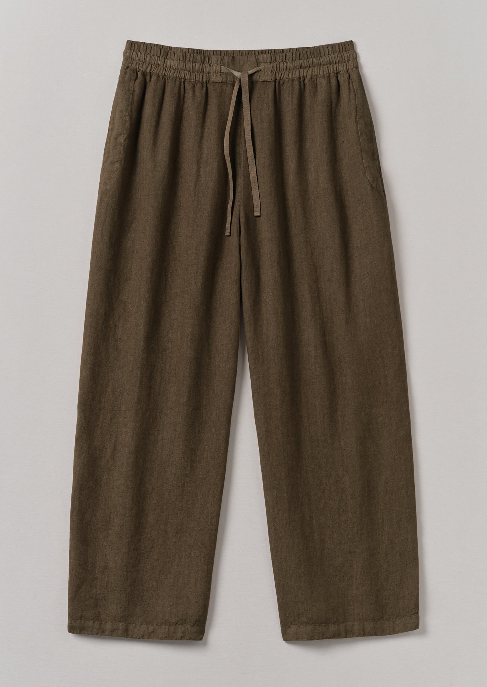 Garment Dyed Linen Drawstring Pants | Pear