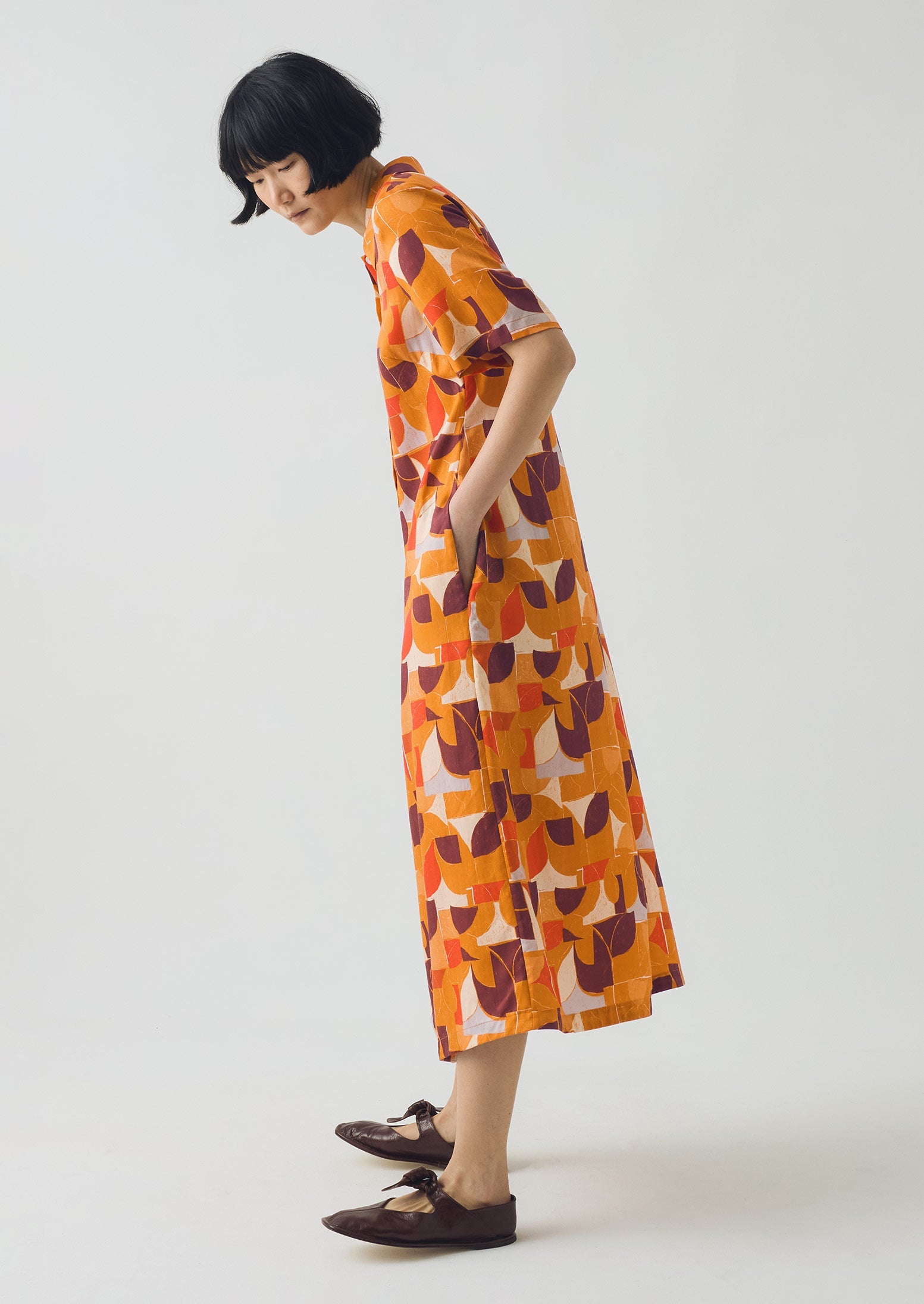 Paintbox Print Fluid Shirt Dress | Ginger