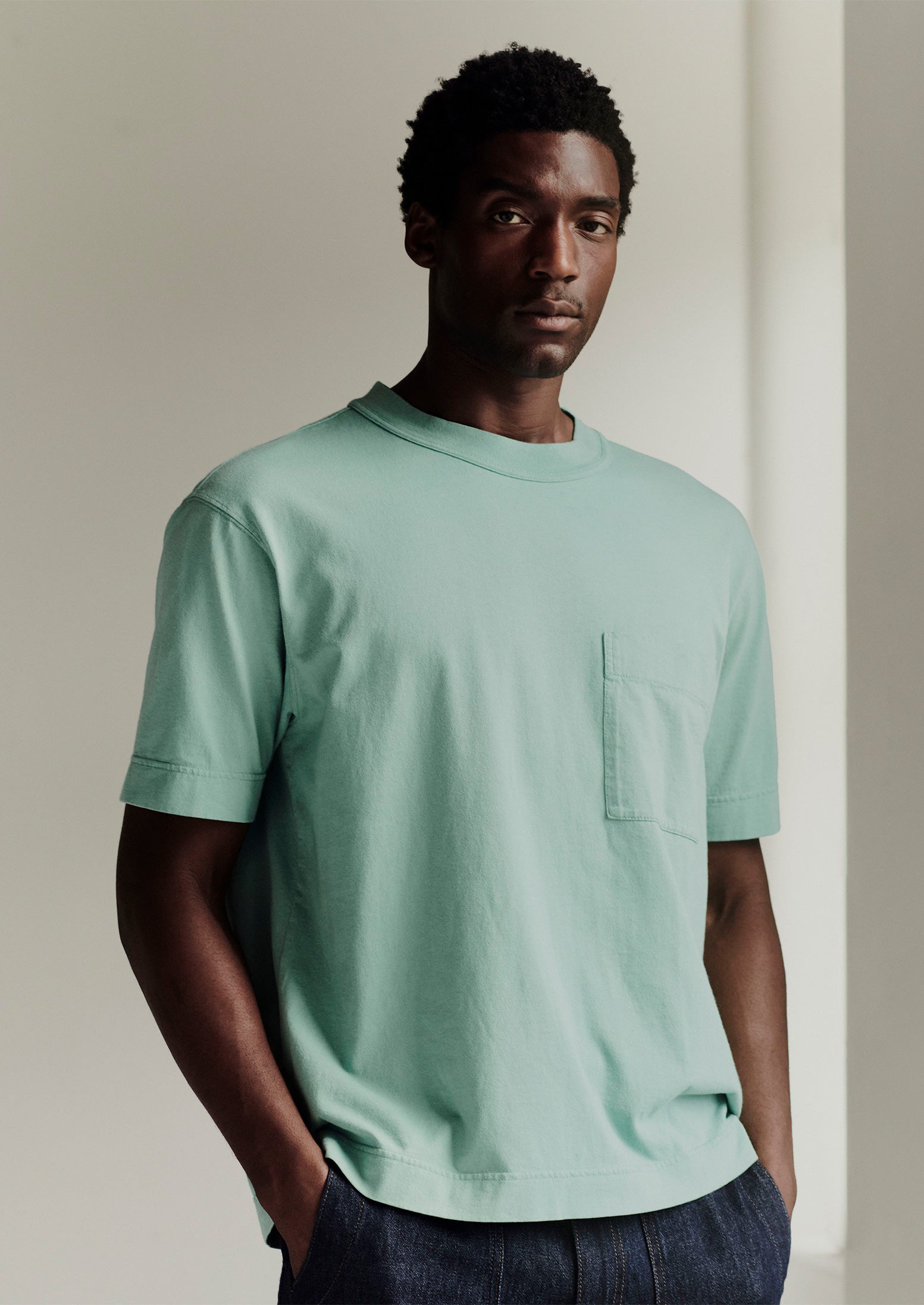 Reactive Dyed Organic Cotton Tee | Celadon Green