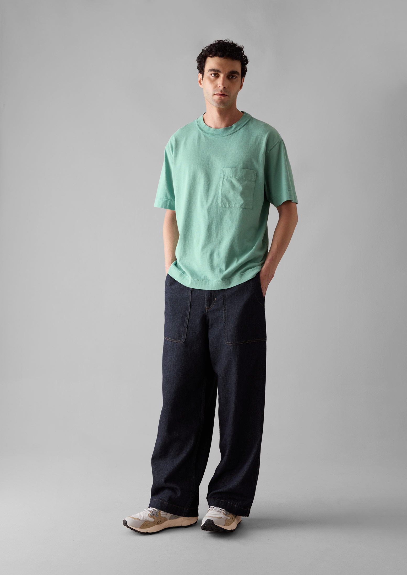 Reactive Dyed Organic Cotton Tee | Celadon Green