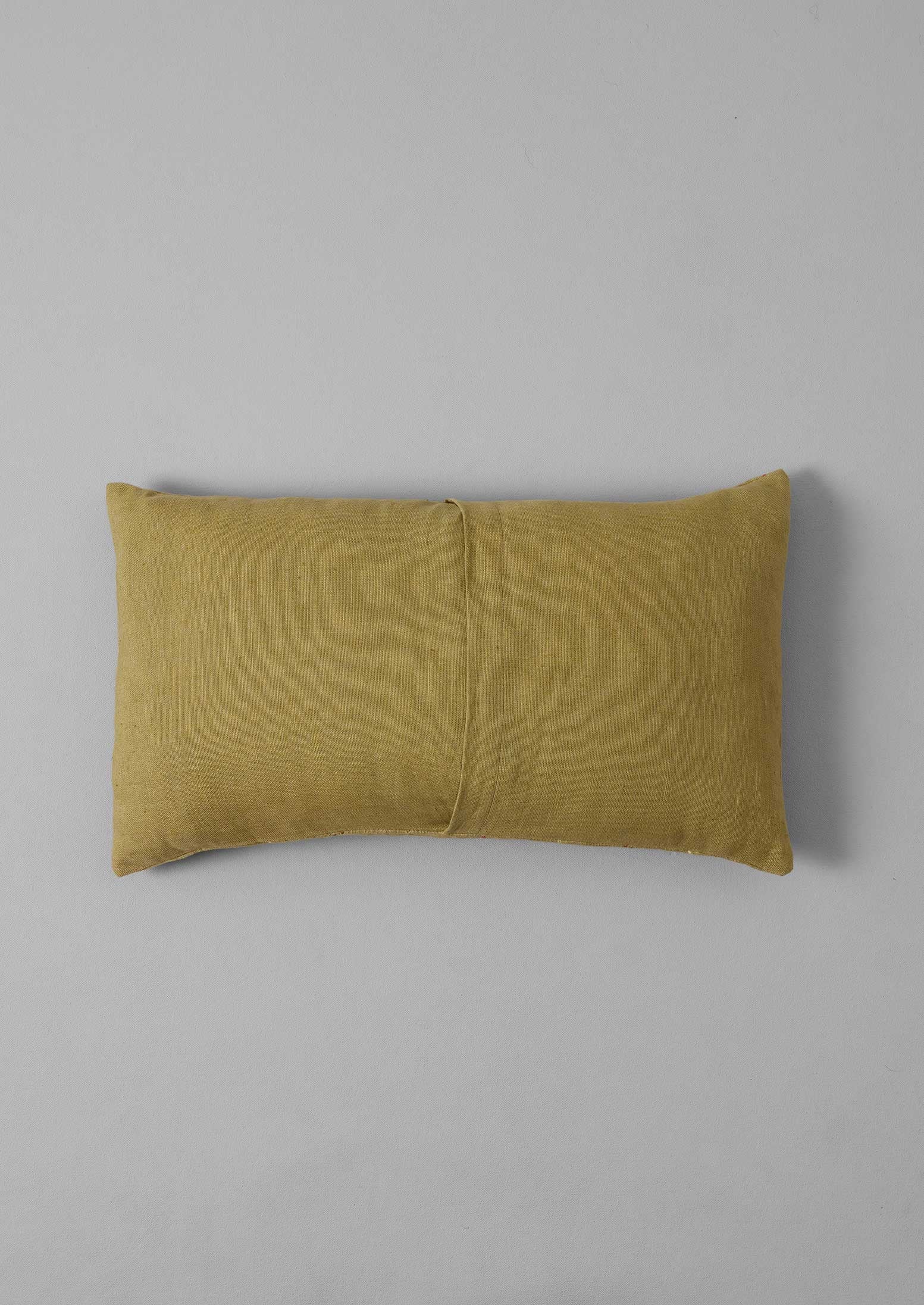 Basri Hand Embroidered Rectangular Pillow Cover | Apple