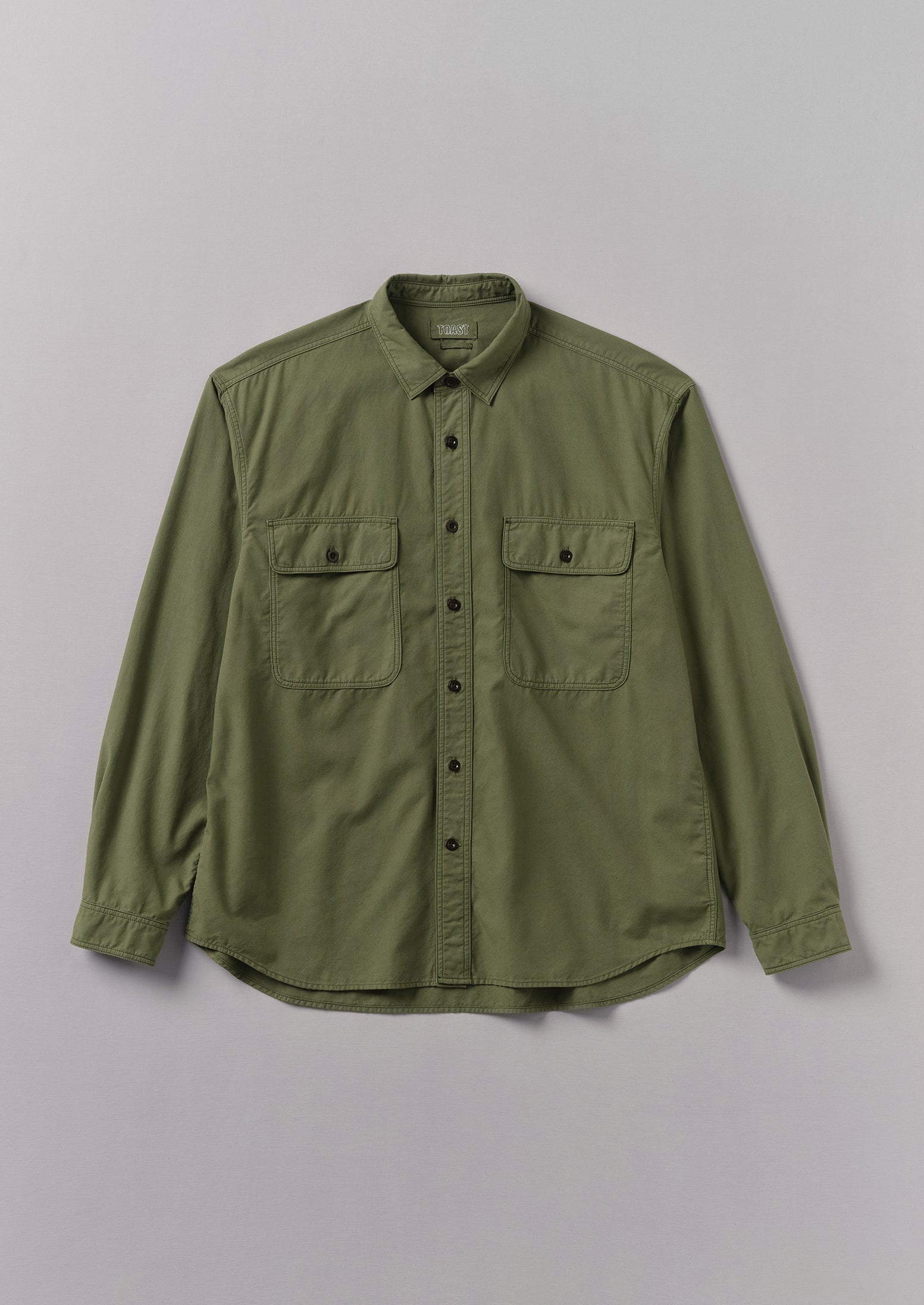 Garment Dyed Workwear Shirt | Washed Olive