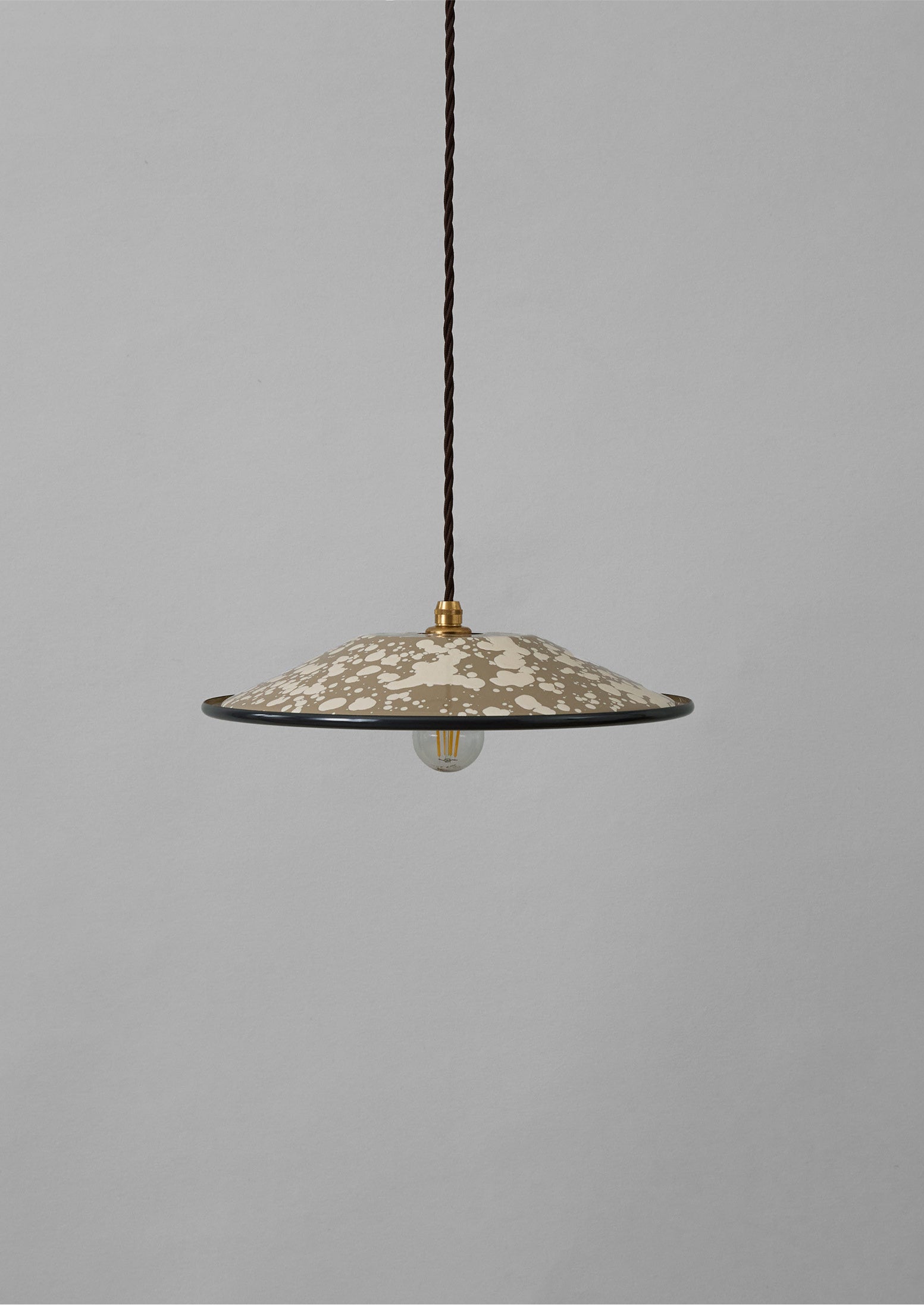 Splatter Enamel Pendant Lamp Shade | Mole/Ecru