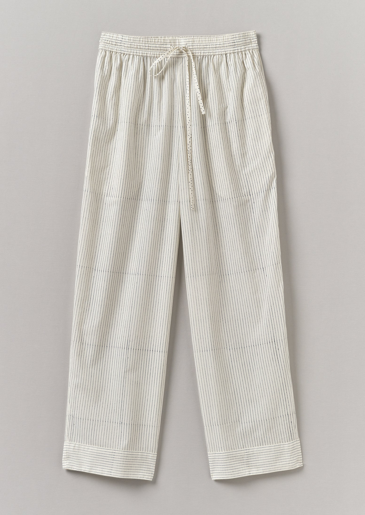Stripe Block Print Pajama Pants | Chalk/Mid Blue