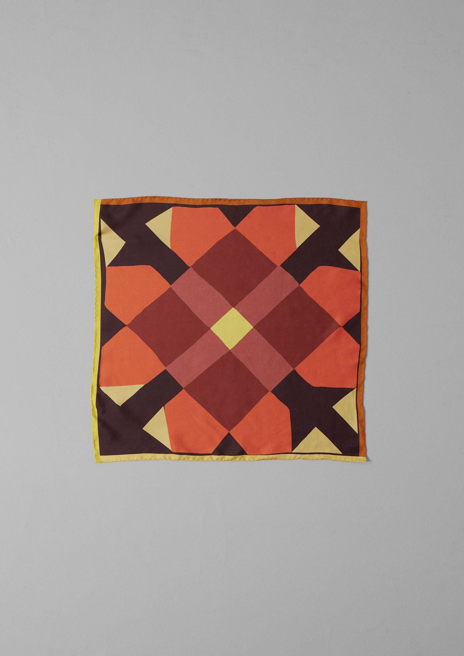 Pinwheel Print Silk Bandana | Plum