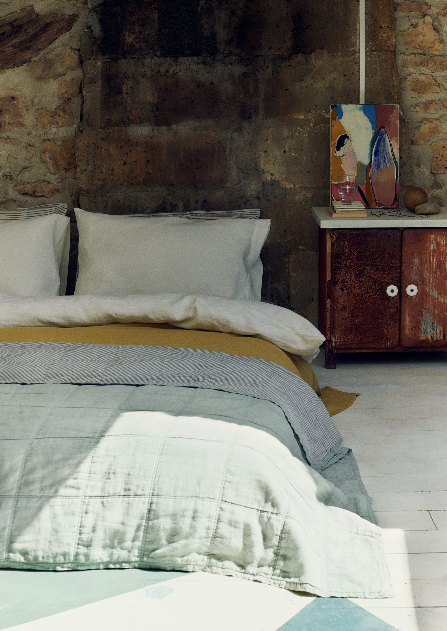 Washed Linen Cotton Duvet Cover | Ecru