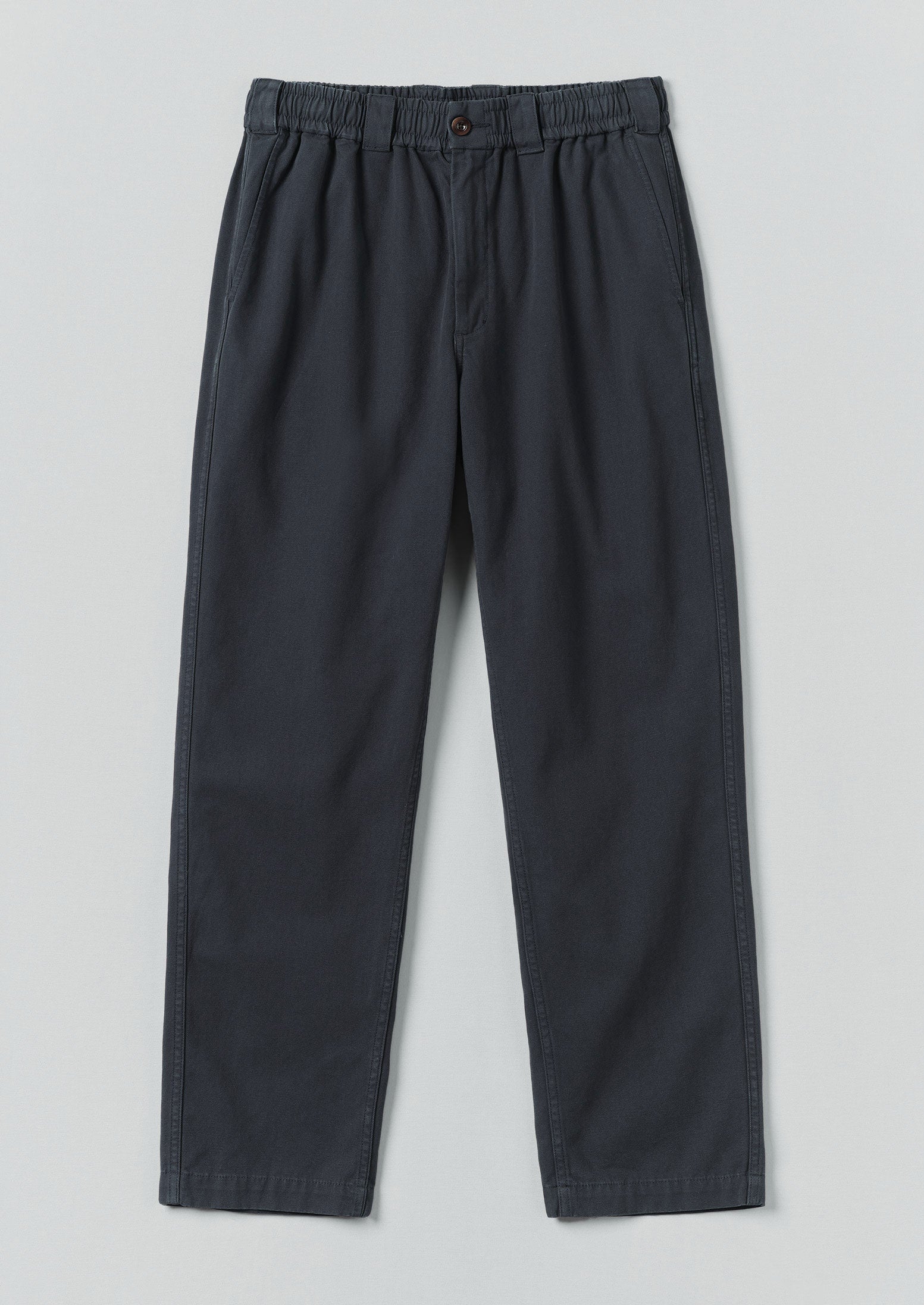 Cotton Canvas Elasticated Pants | Prussian Blue