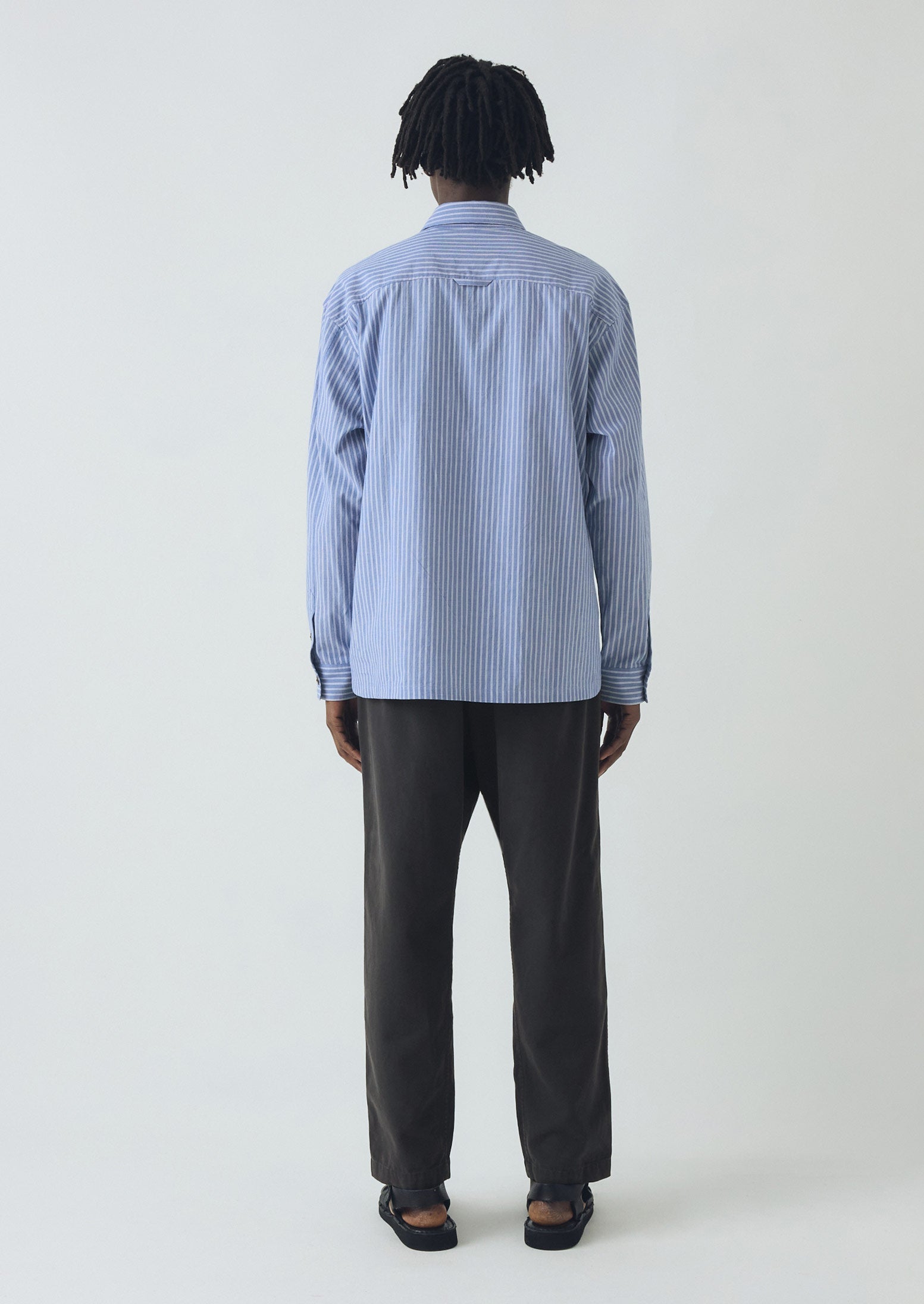Cotton Canvas Elasticated Pants | Prussian Blue