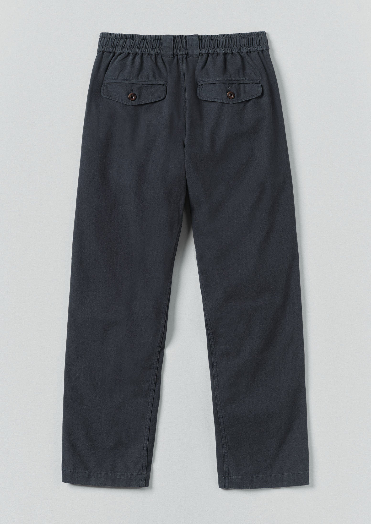 Cotton Canvas Elasticated Pants | Prussian Blue