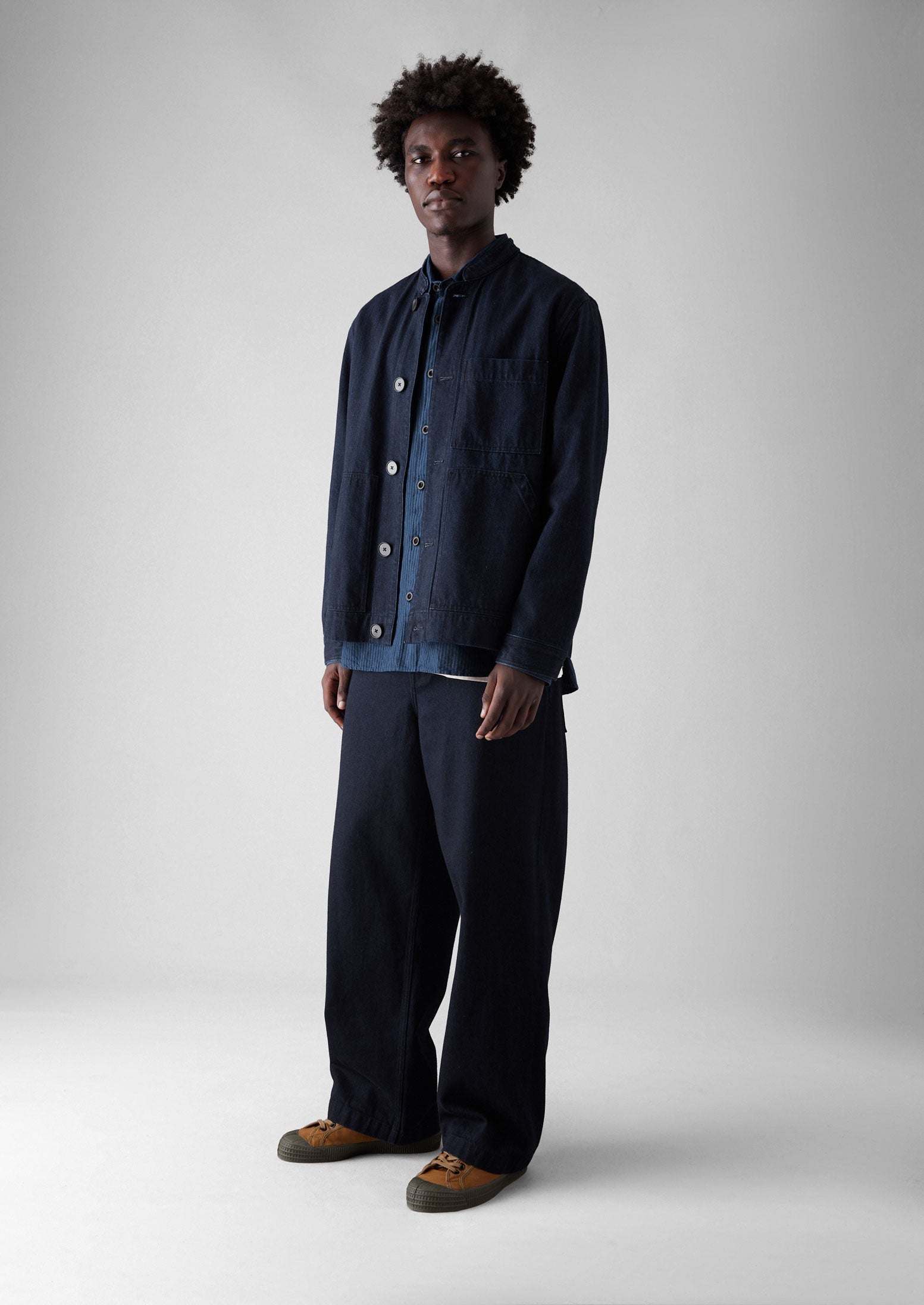 Japanese Denim Wide Leg Pants | Indigo