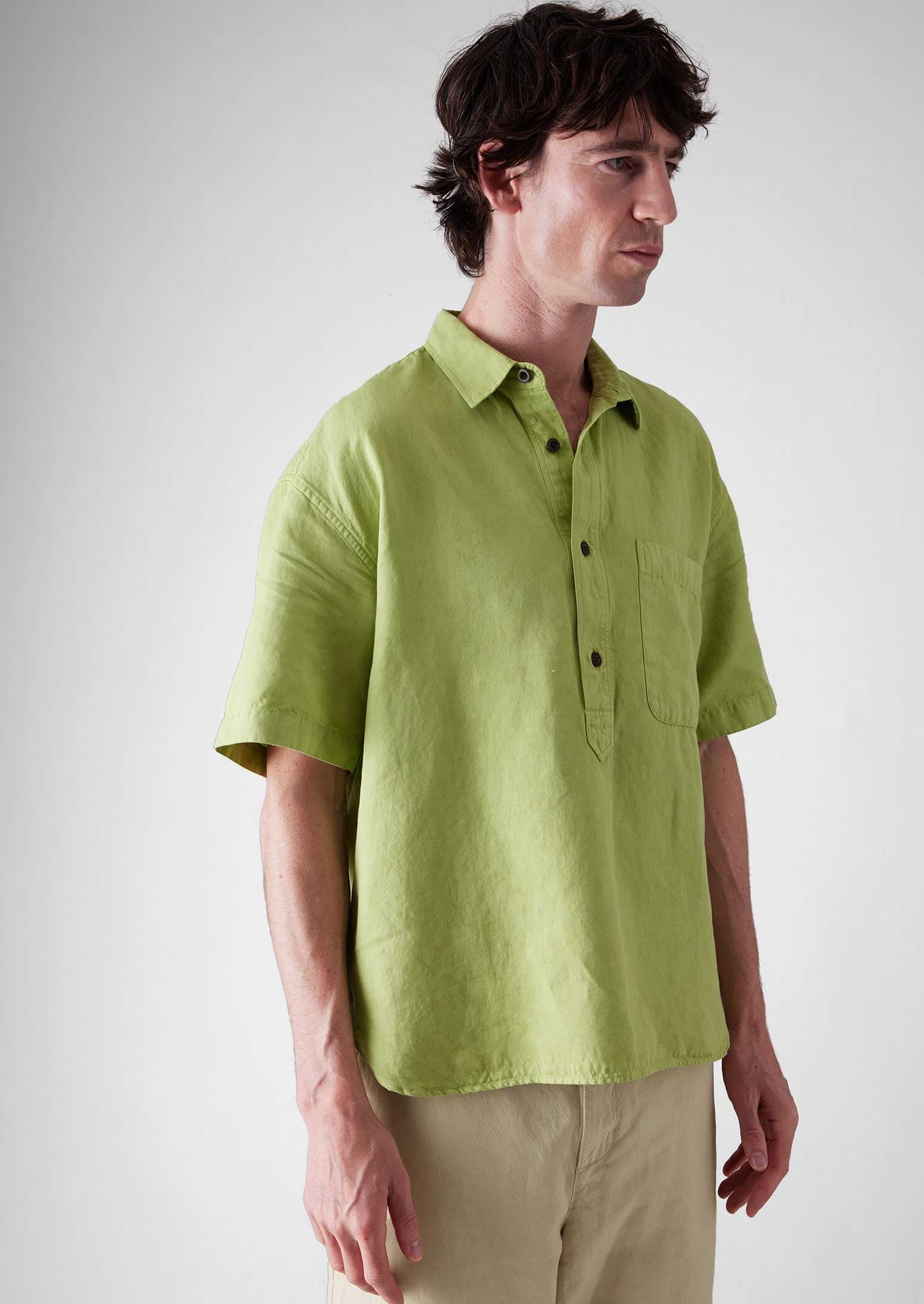 Pullover Short Sleeve Shirt | Matcha