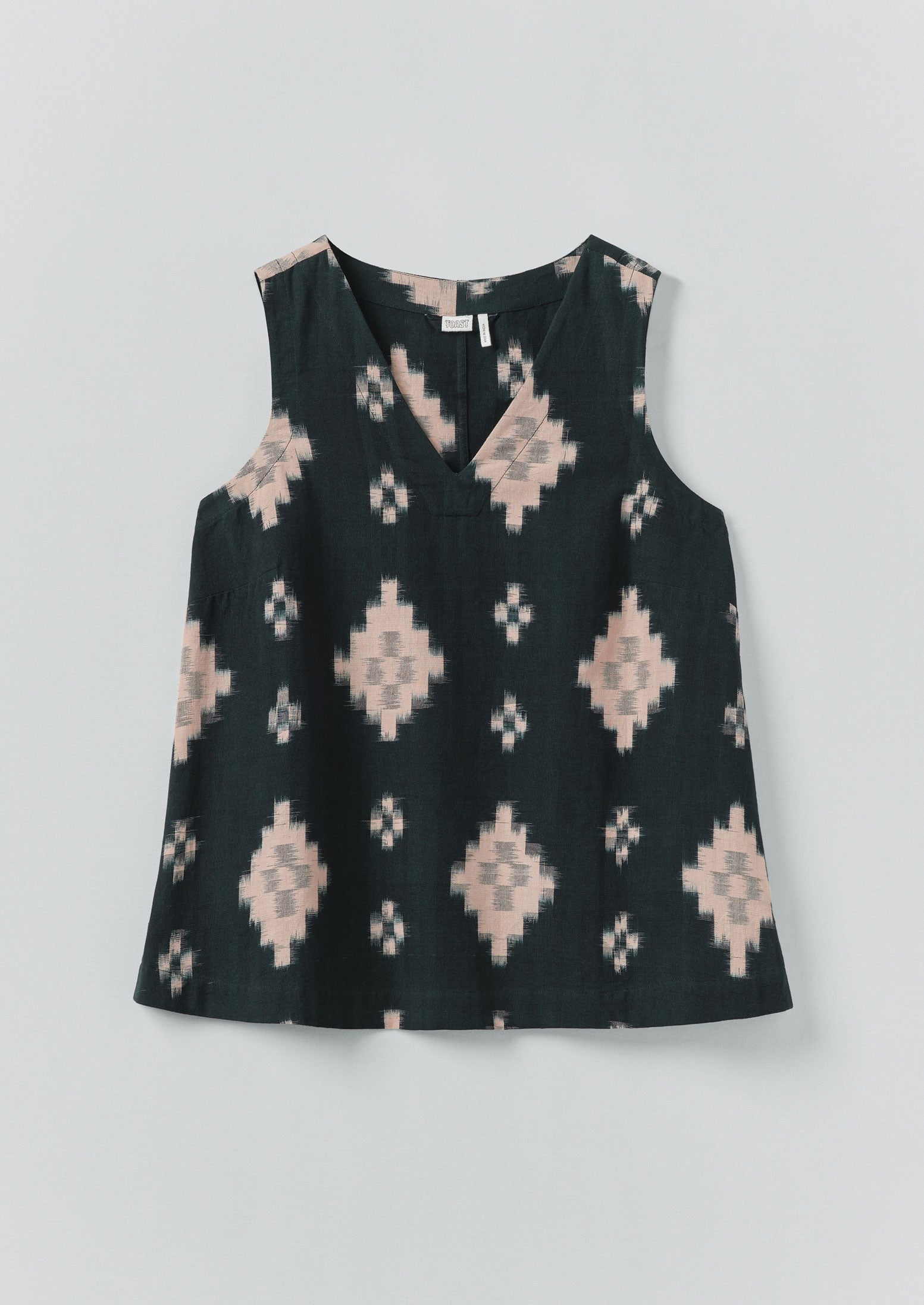 Fugue Ikat V-Neck Tank | Midnight/Sand