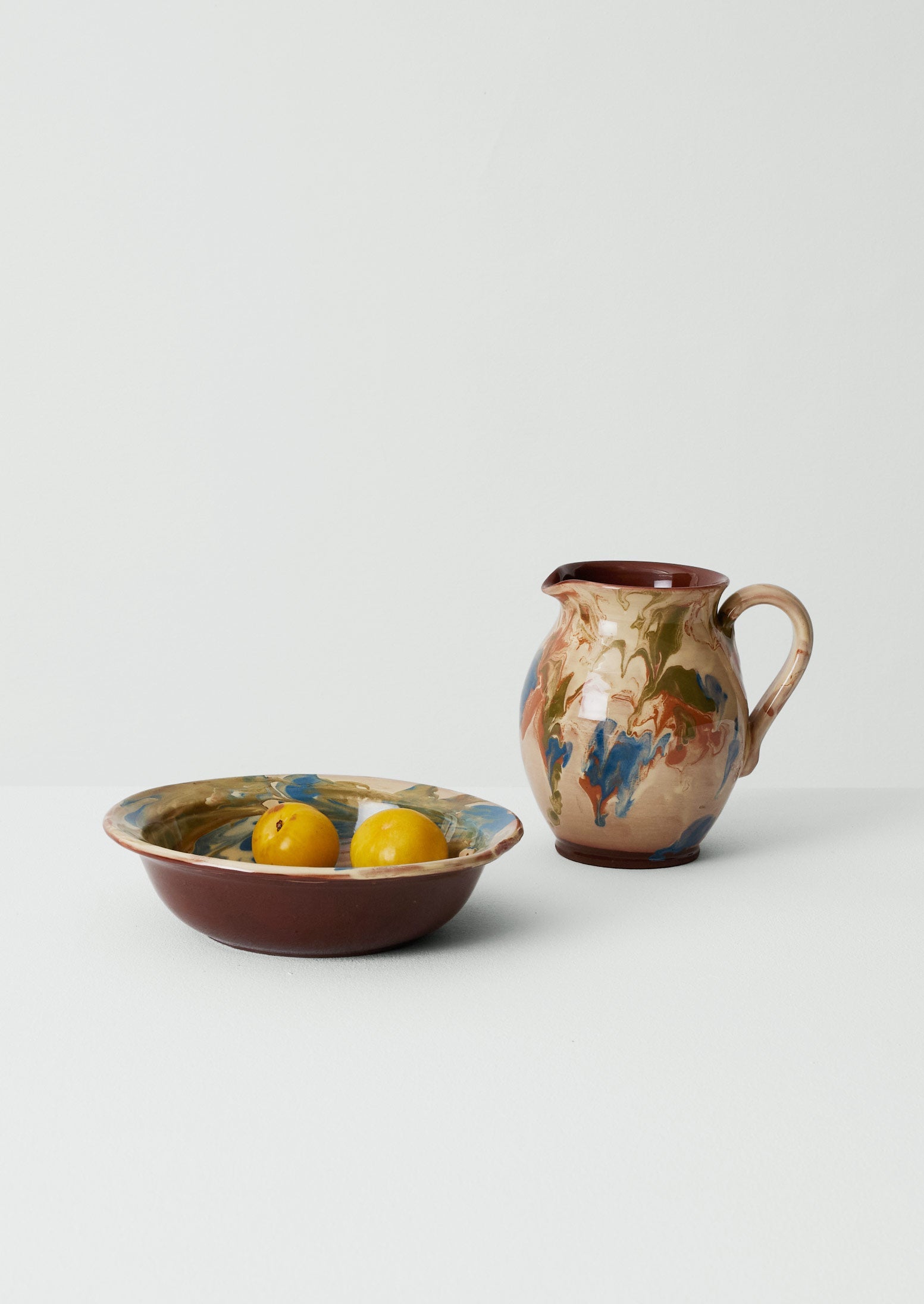 Poterie Barbotine Marbled Dish | Sand/Moss