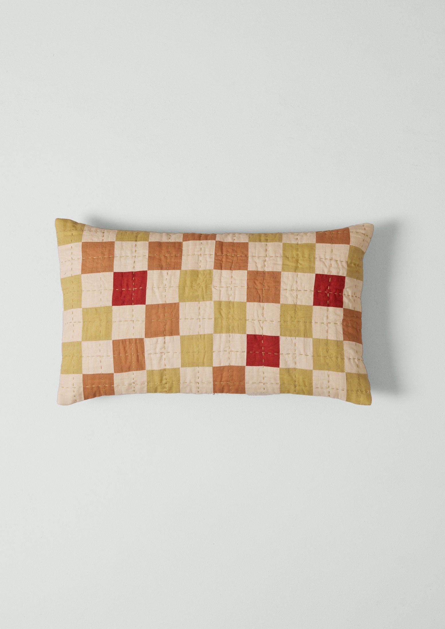 Plaza Patchwork Pillow Cover | Caramel/Reed