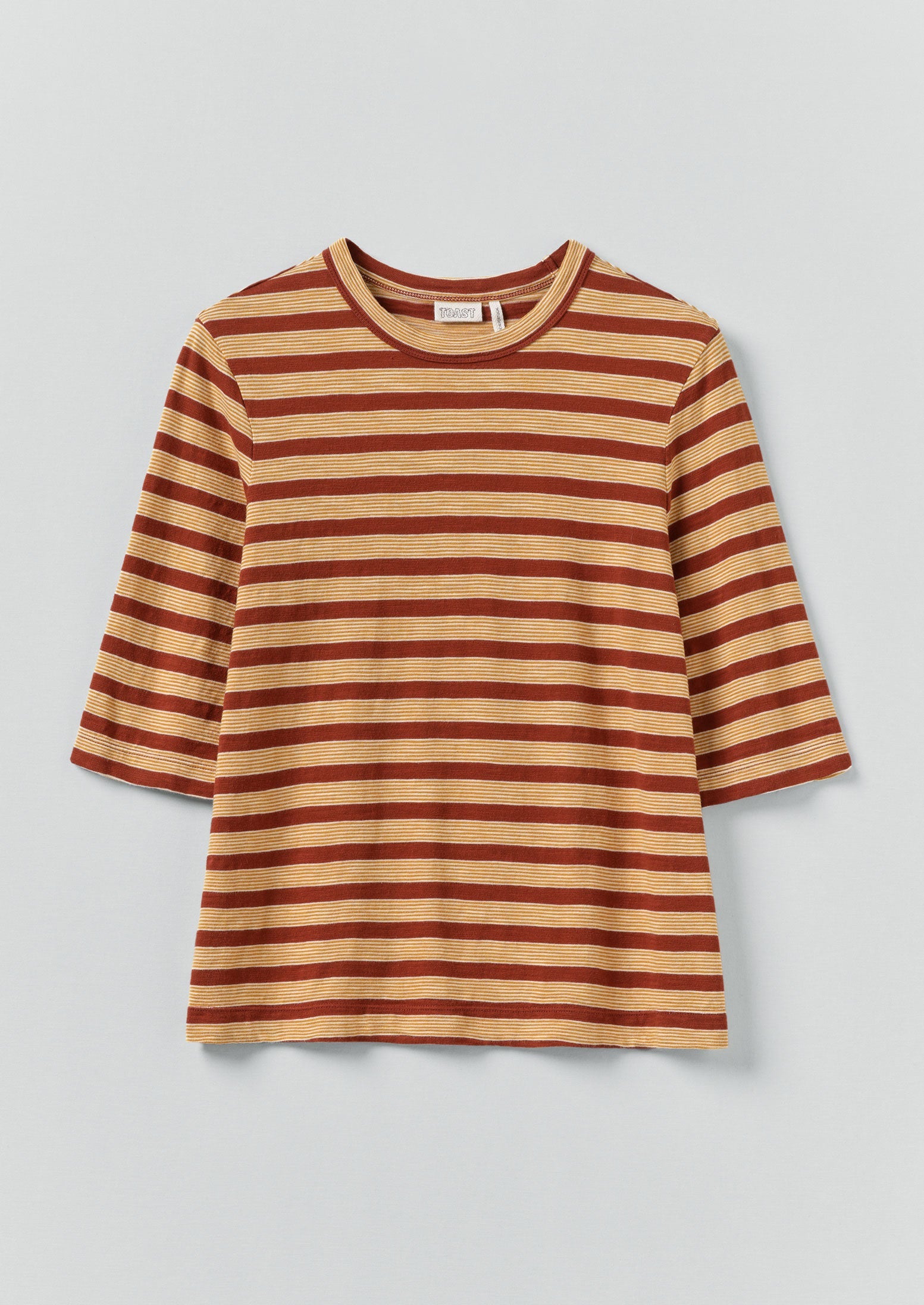 Cleo Cotton Stripe Tee | Red Rock/Cider