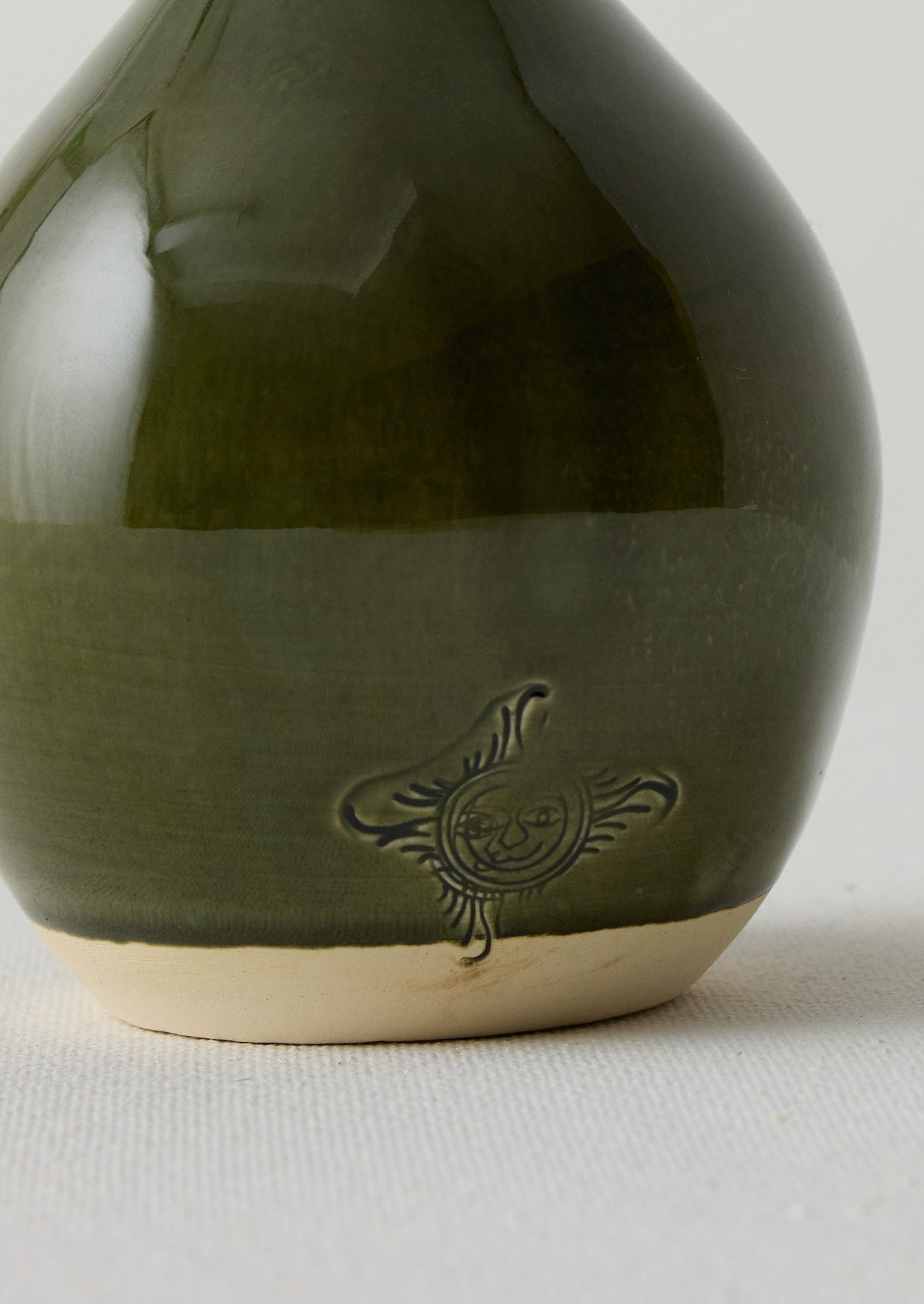 Poterie Barbotine Vinegar Pourer | Bottle Green