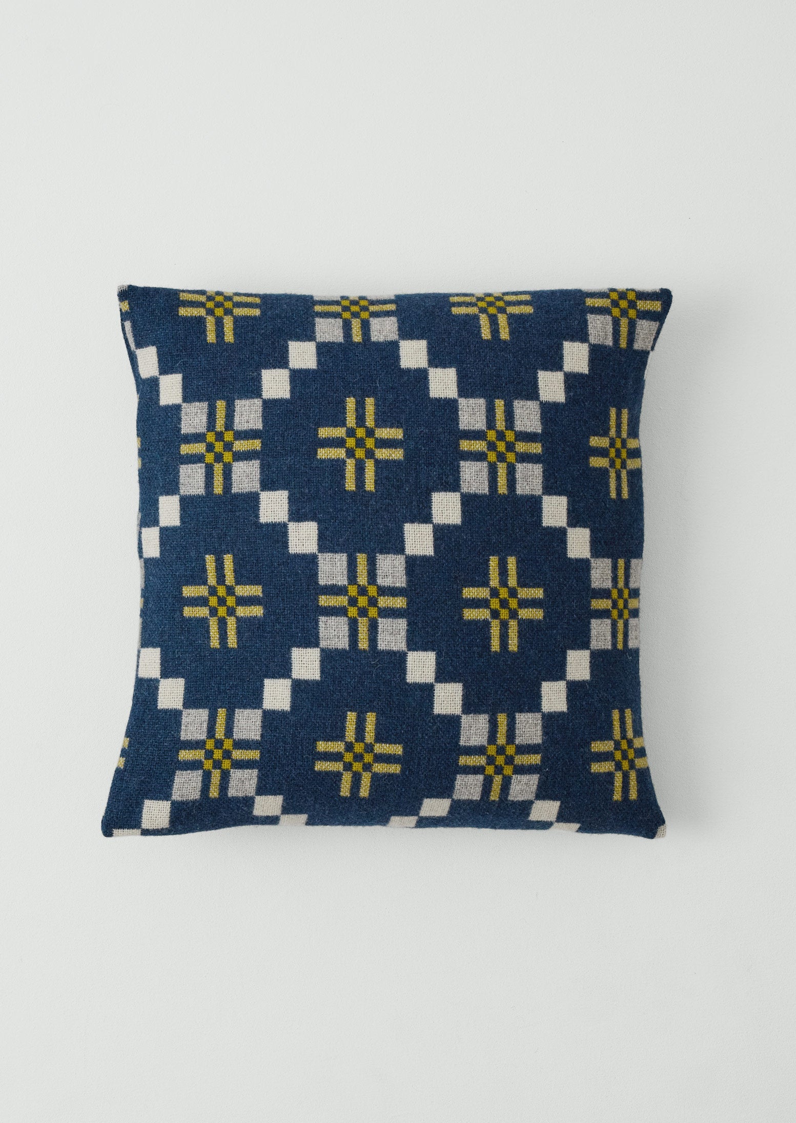 Melin Tregwynt Cushion Cover | Midnight/Citrus