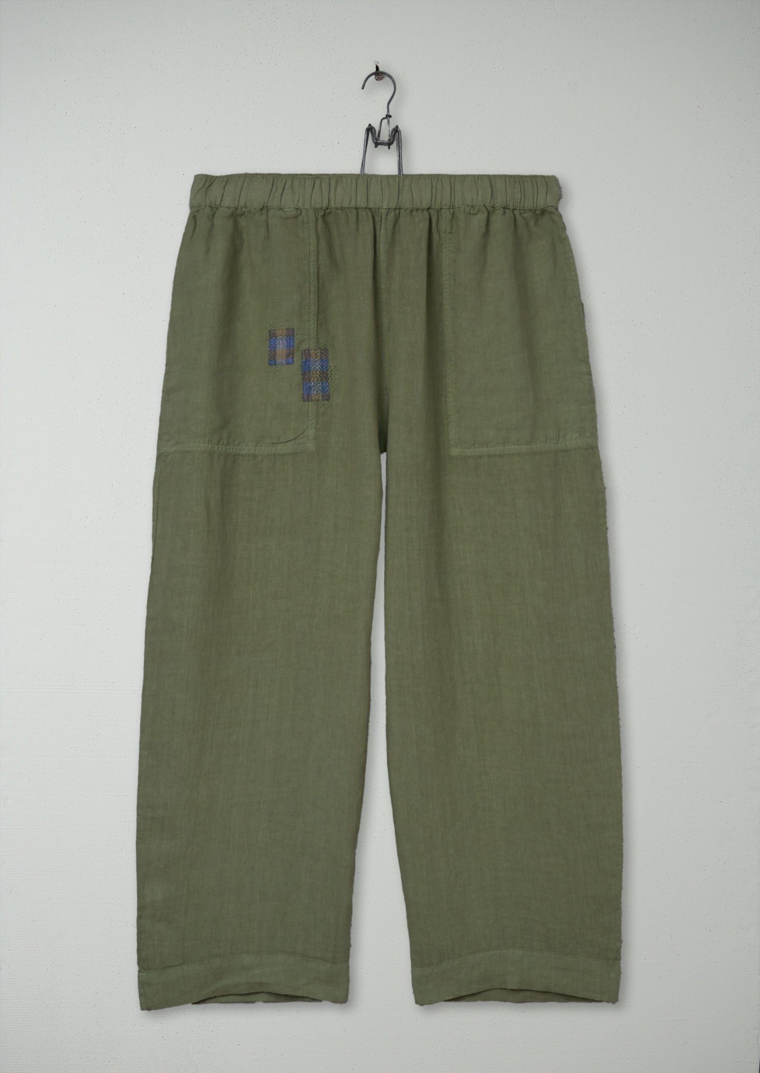 Renewed Garment Dyed Linen Barrel Leg Pants Size XL (54) | Salvia