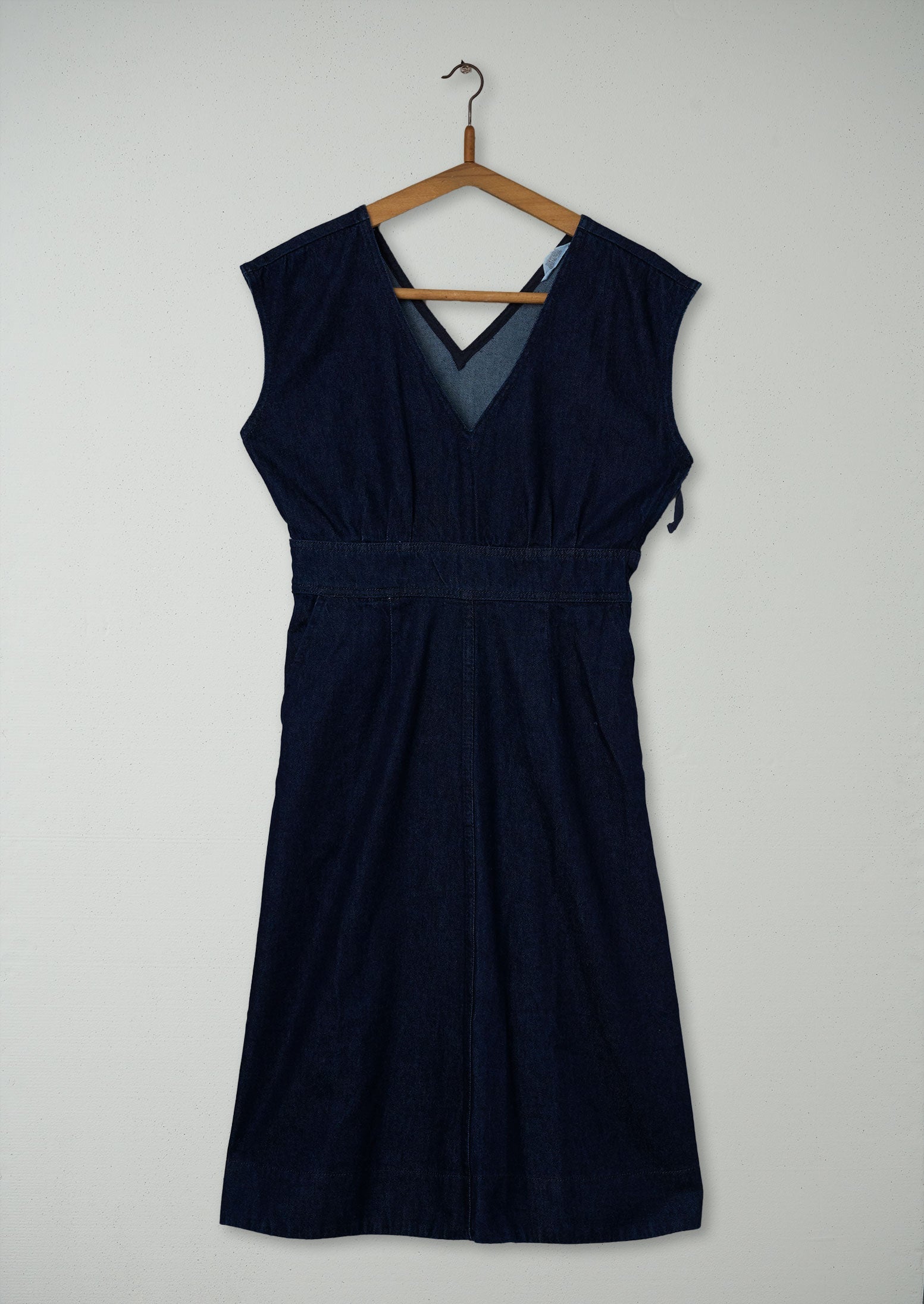 Reworn V Neck Dress Size 8 (995) | Indigo