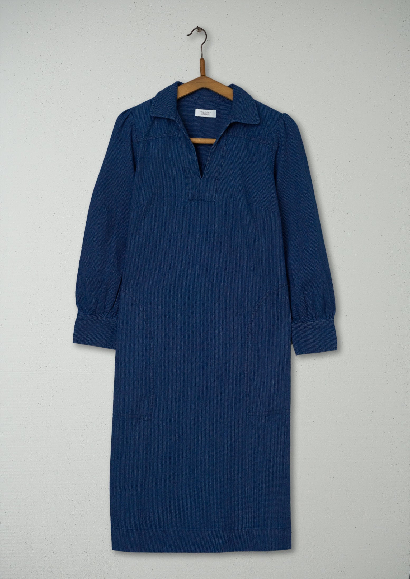 Reworn Cotton Smock Dress Size 6 (1010) | Royal Blue