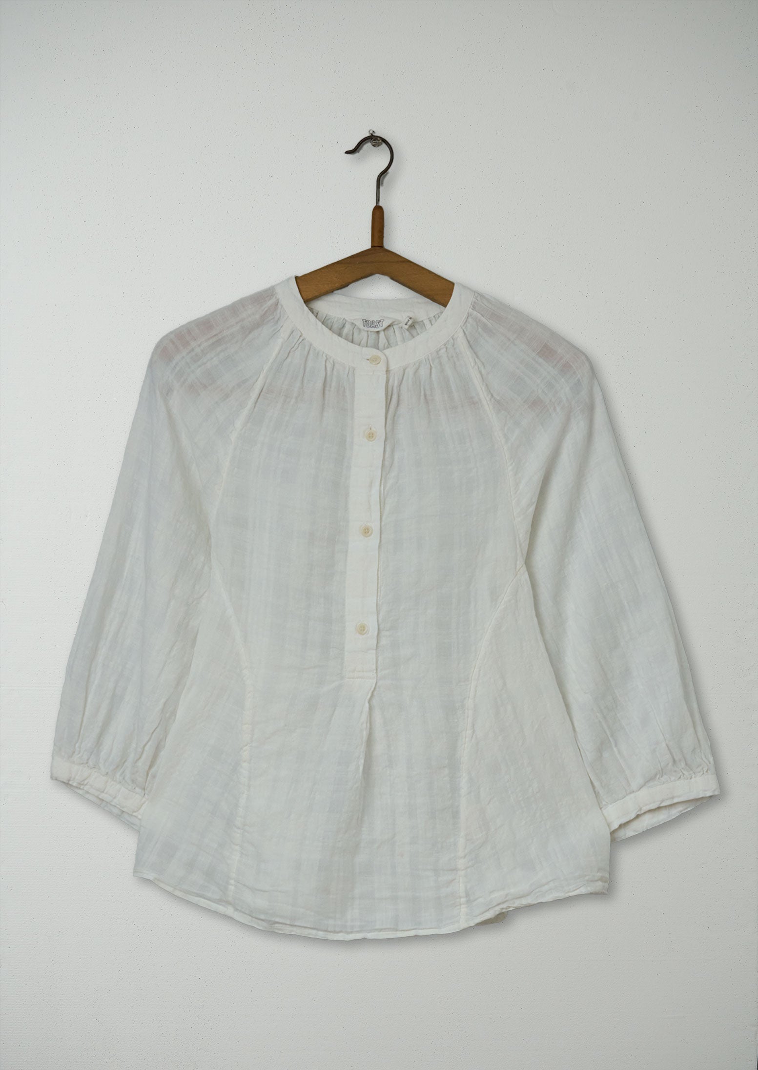 Reworn Cotton Linen Tops Size XXS/XS (540) | White