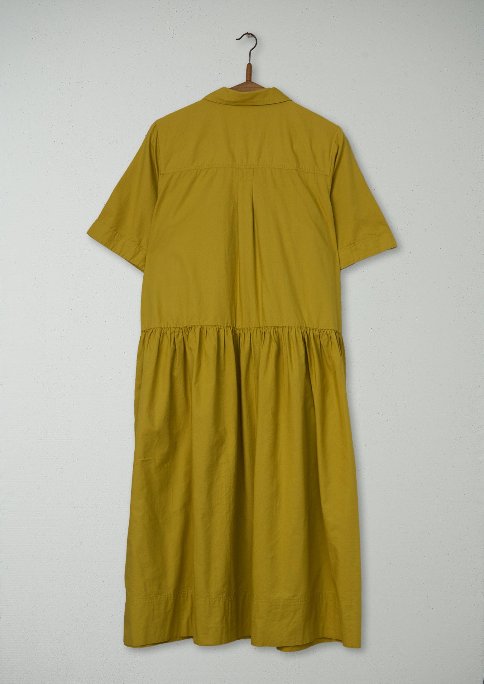 Reworn Cotton Oxford Shirt Dress Size 10 (971) | Olive Oil