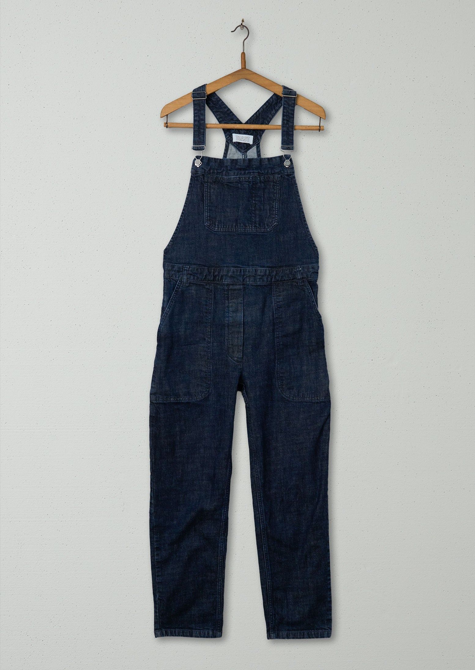 Reworn Jessa Denim Dungaree Size 6 (623) | Indigo