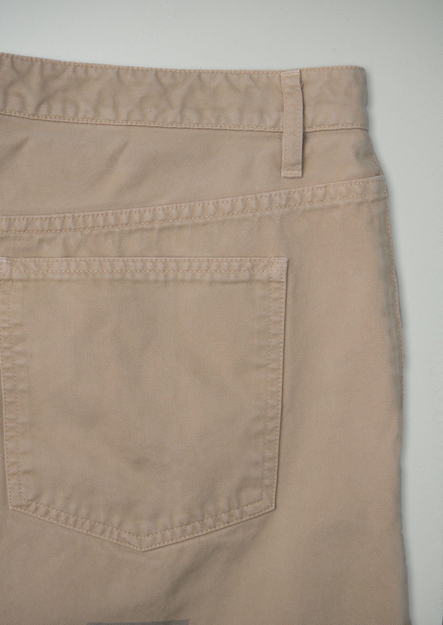 Reworn Cotton Twill Skirt Size 16 (165) | Sand