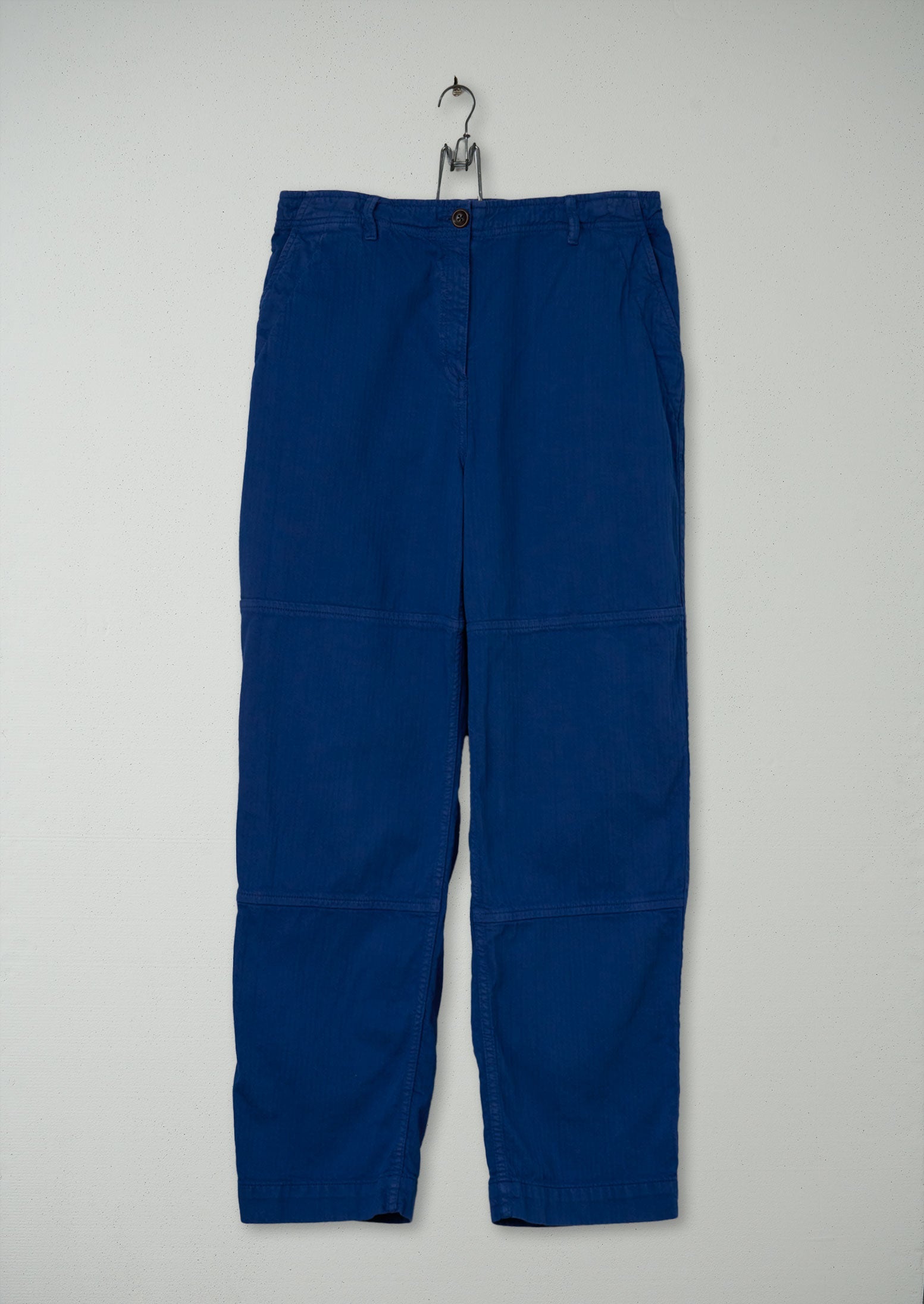 Reworn Cotton Herringbone Workwear Pants Size 14 (615) | Thistle