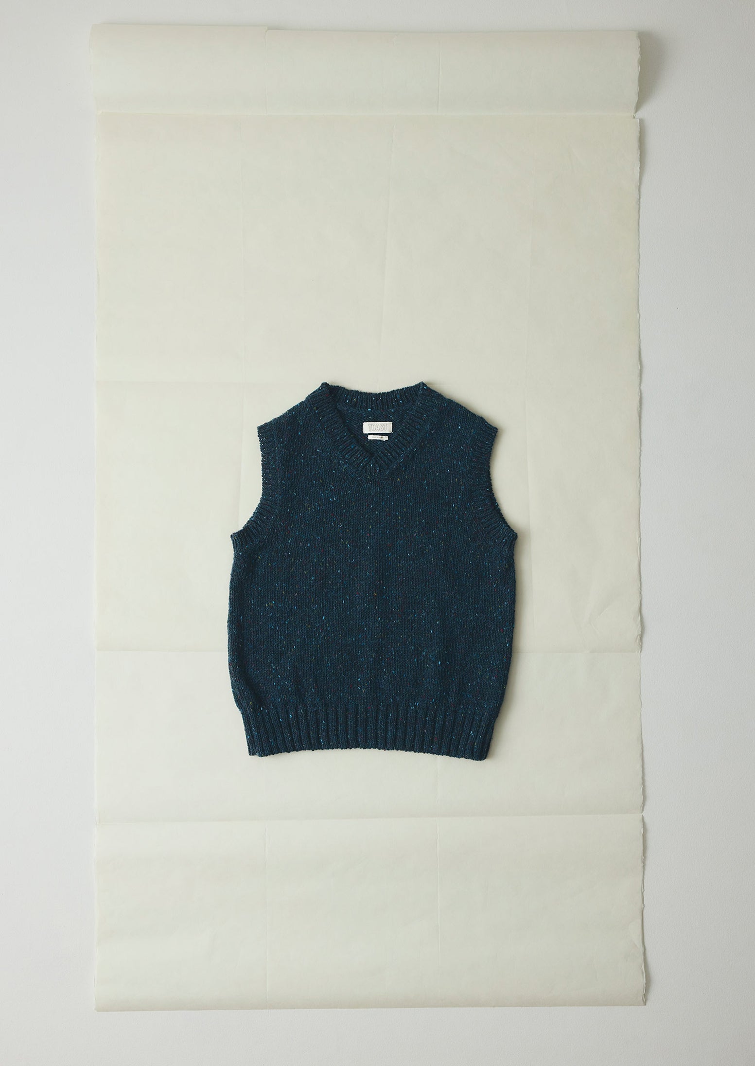 Donegal Wool Knitted Tank | Midnight