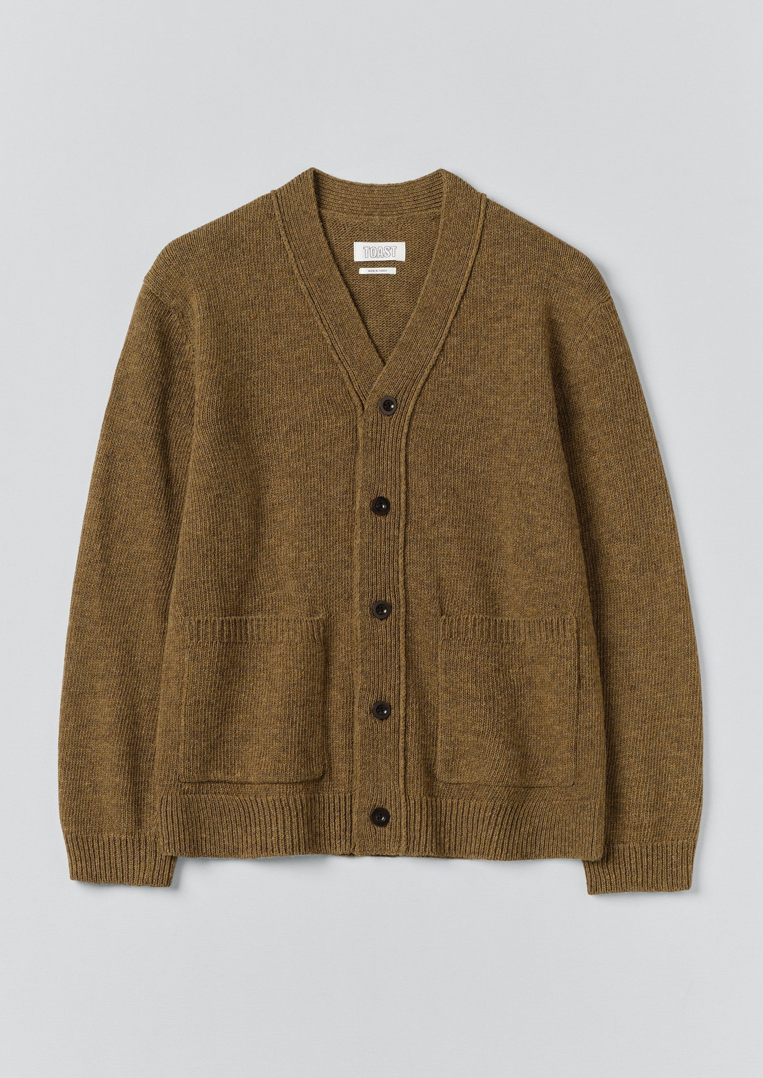 Melange Wool Cardigan | Dijon