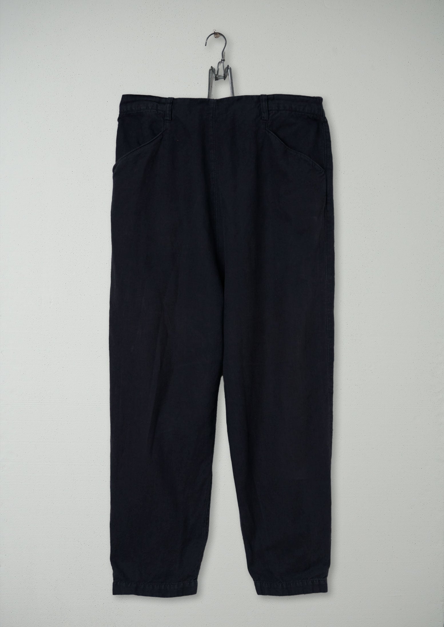Reworn Alix Cotton Linen Pants Size 12 (558) | Slate