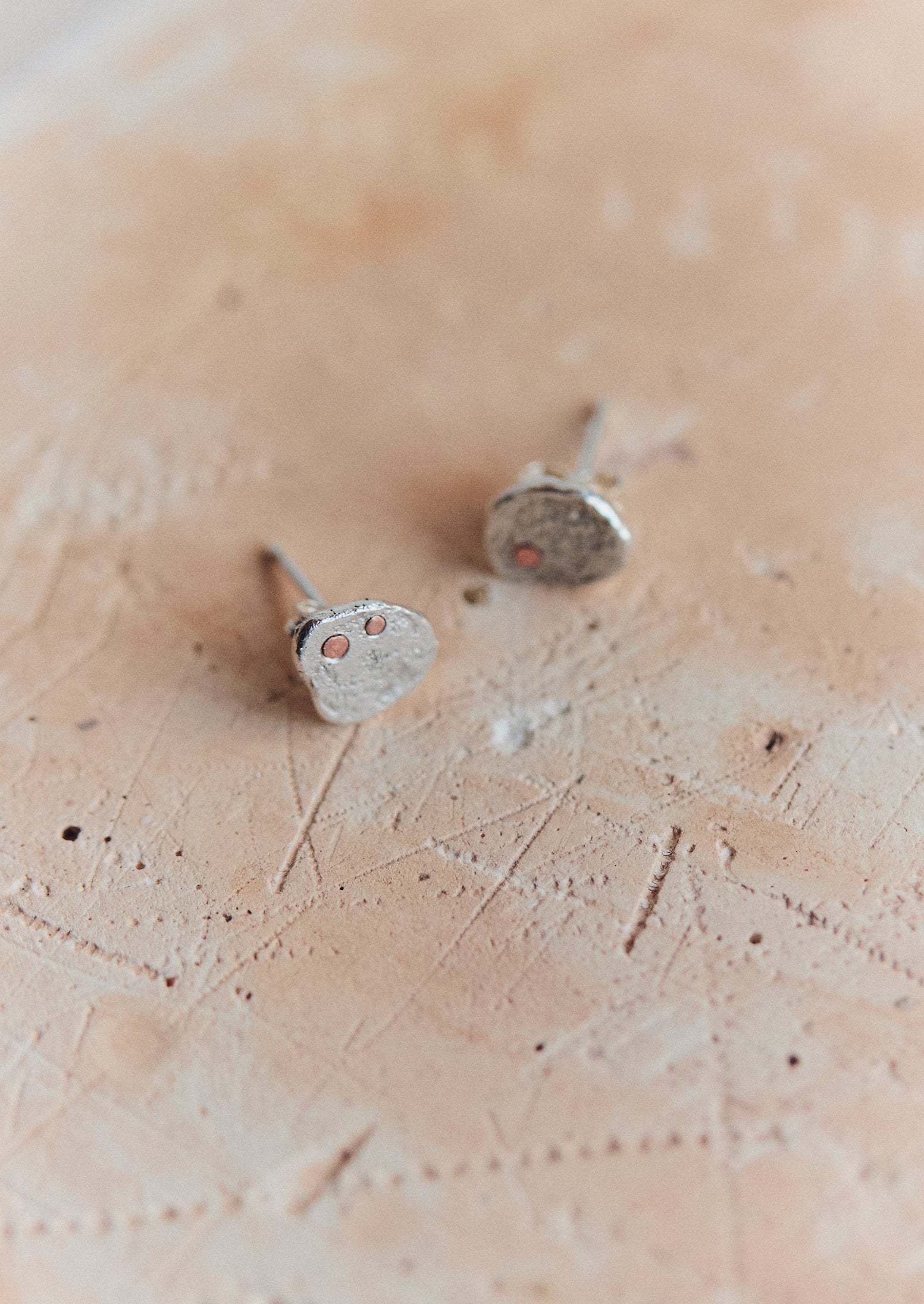 Lindey Tydeman Stud Earrings | Silver/Gold/Copper