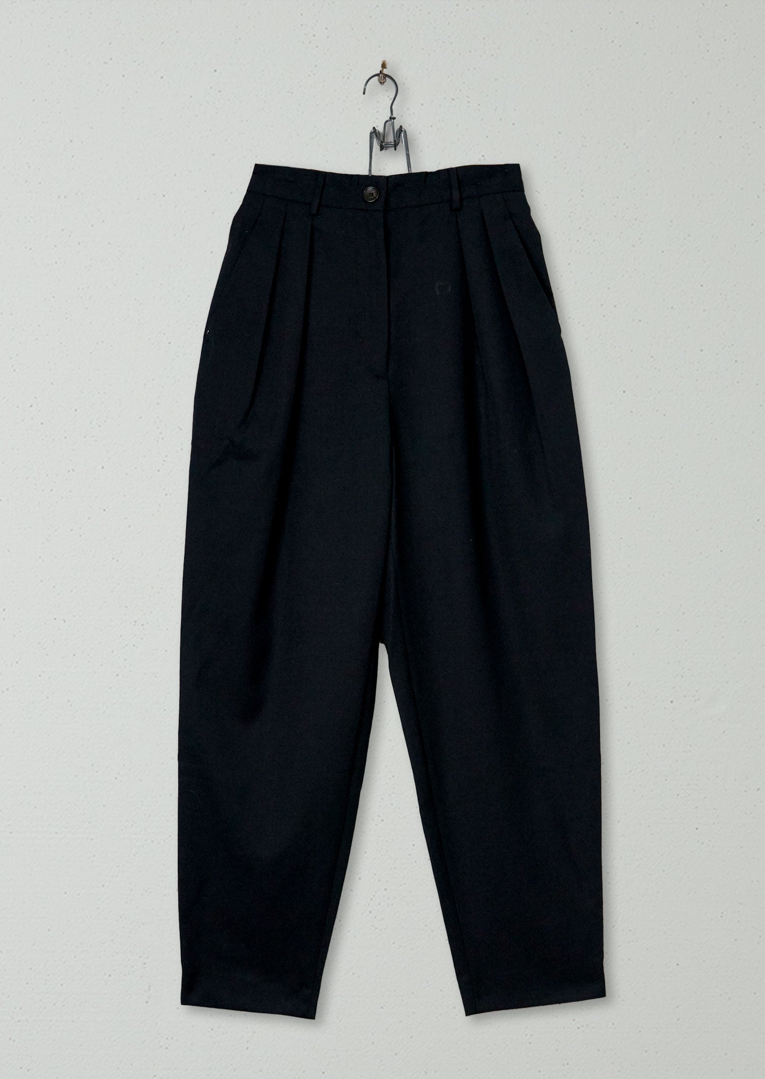 Reworn Wool Gaberdine Pants Size 8 (499) | Black