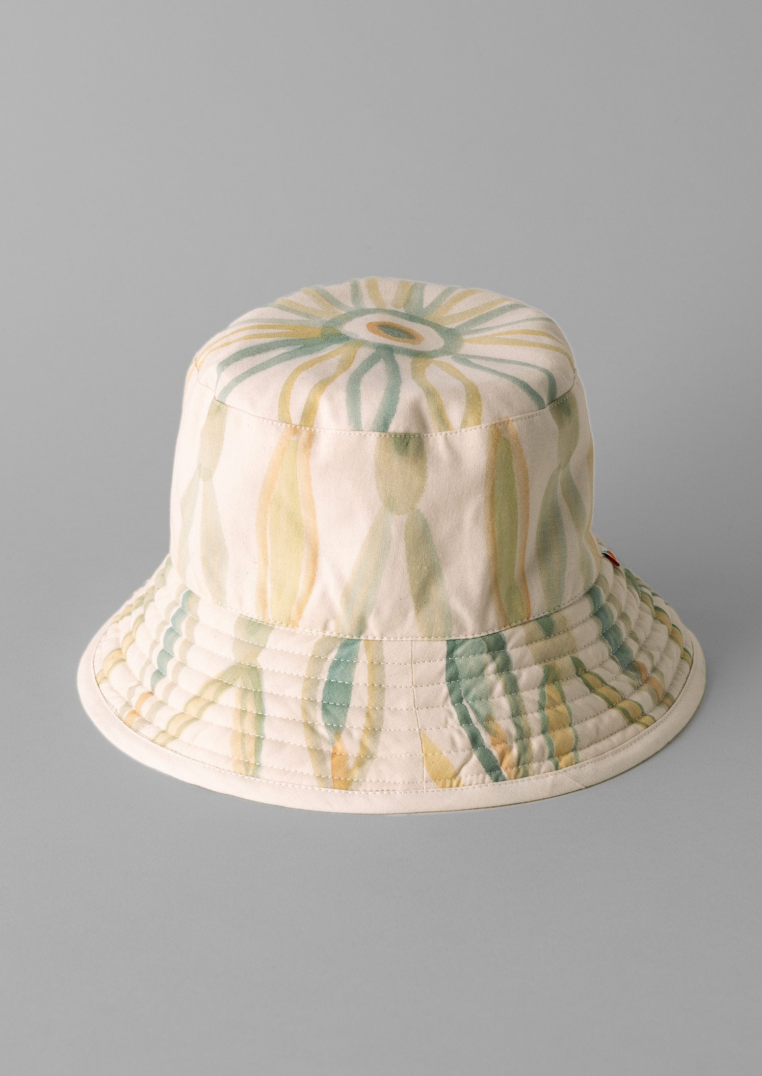 Romualda Hand Painted Reversible Bucket Hat | Ecru/Multi