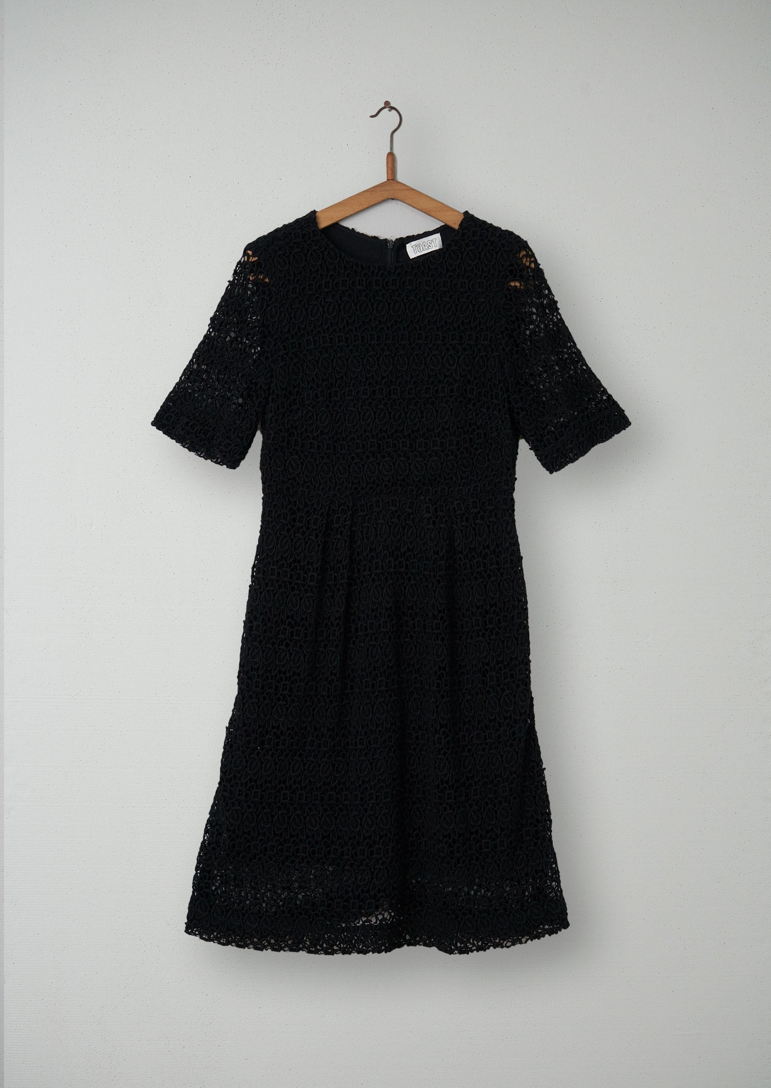 Reworn Lace Dress Size 12 (113) | Black