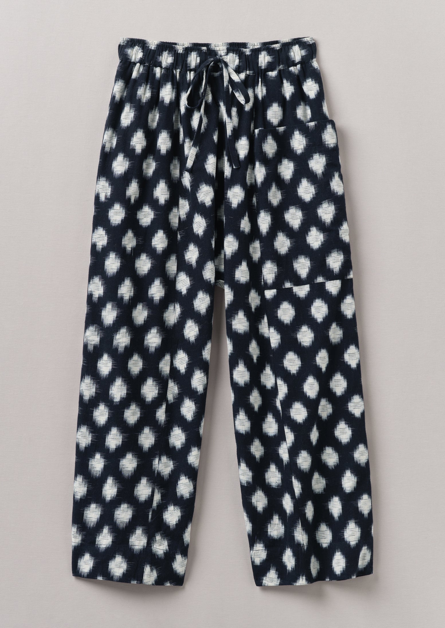 Crosshatch Ikat Pull On Pants | Indigo Blue