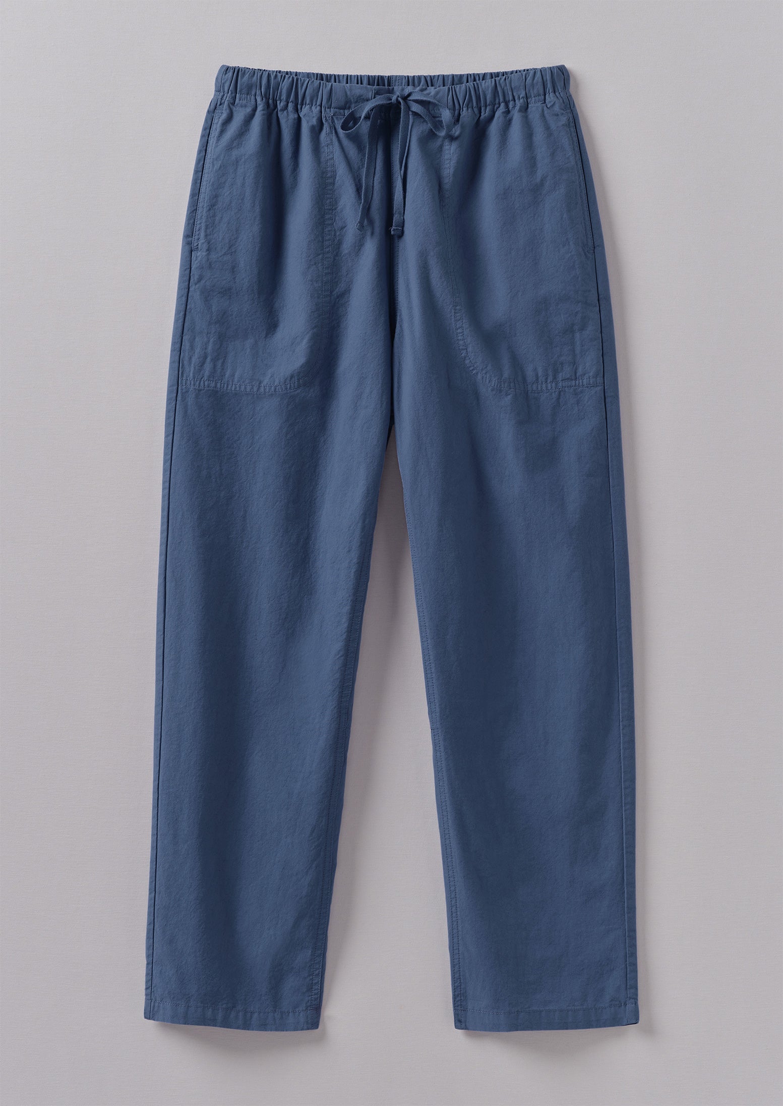 Suki Panelled Cotton Linen Pants | Smock Blue